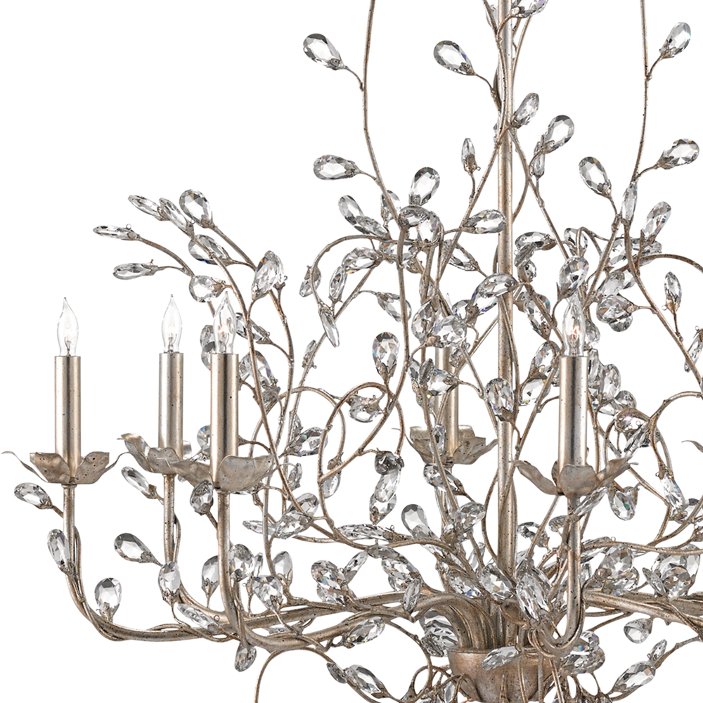 
                      
                        Crystal Bud Large Silver Chandelier
                      
                    