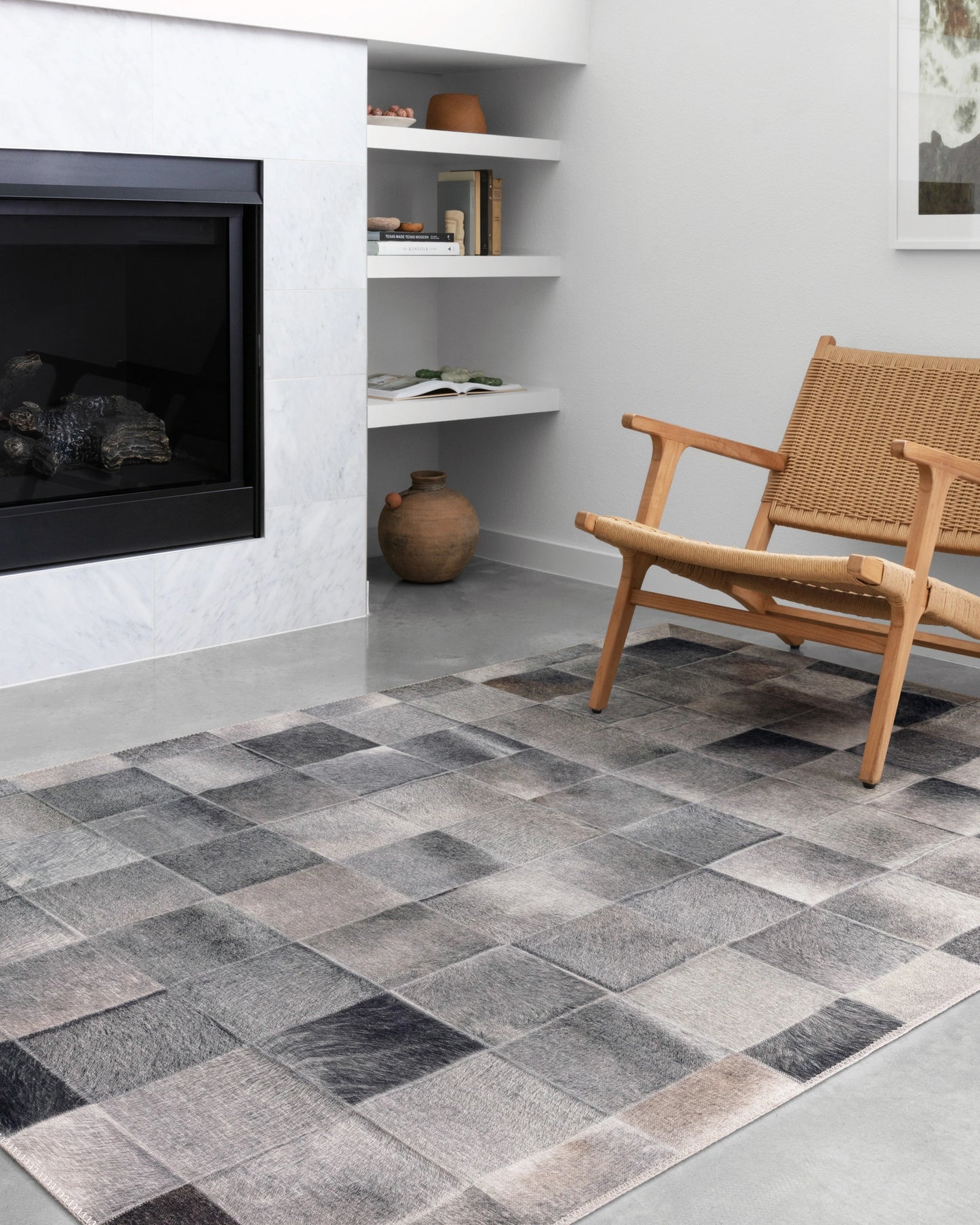 Loloi Maddox Charcoal / Grey 3'-6" x 5'-6" Accent Rug