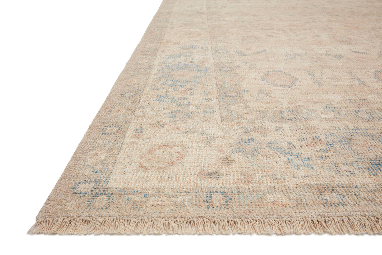 Loloi Priya Natural / Blue 2'-3" x 3'-9" Accent Rug