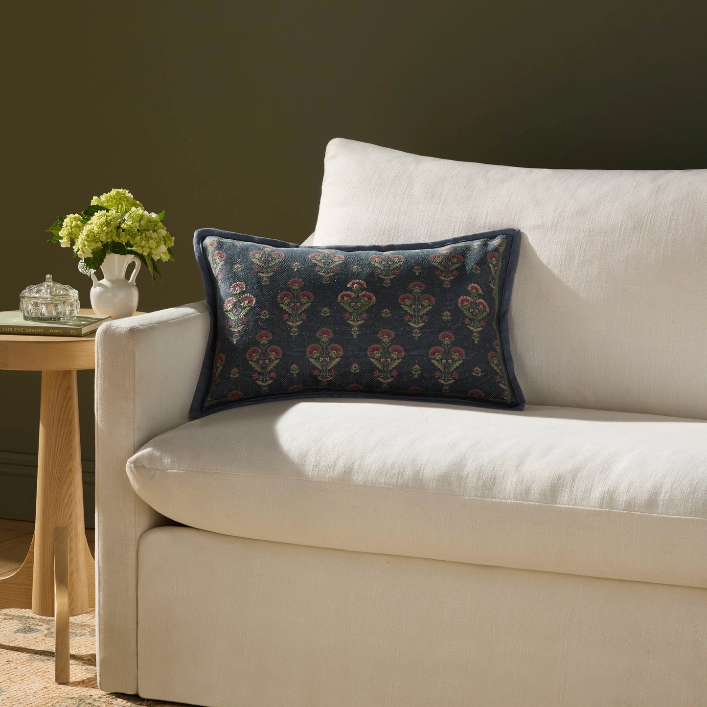 Chris Loves Julia x Loloi Marigold Blue / Multi 13'' x 21'' Pillow