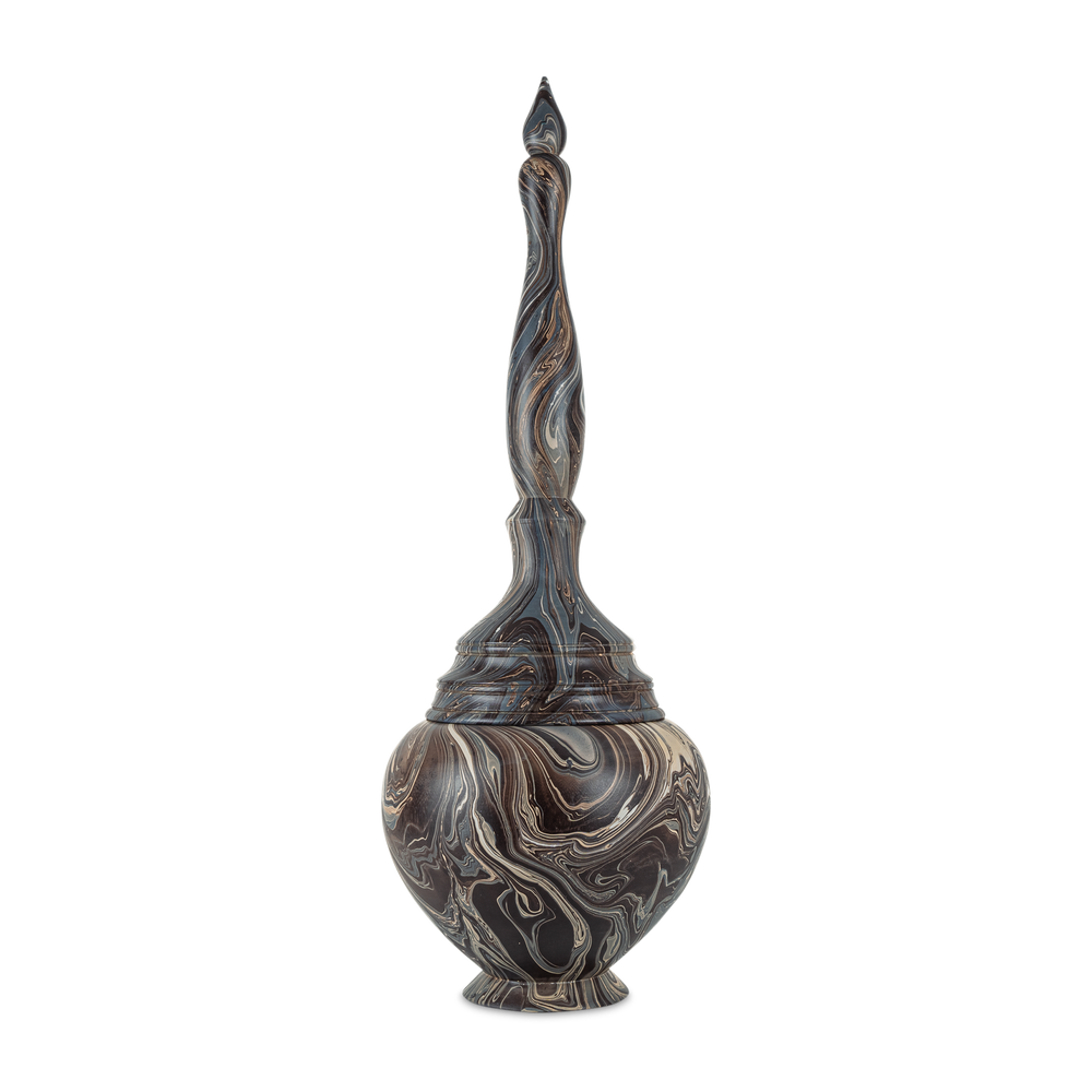 
                      
                        Marbleized Tall Turret Box.
                      
                    