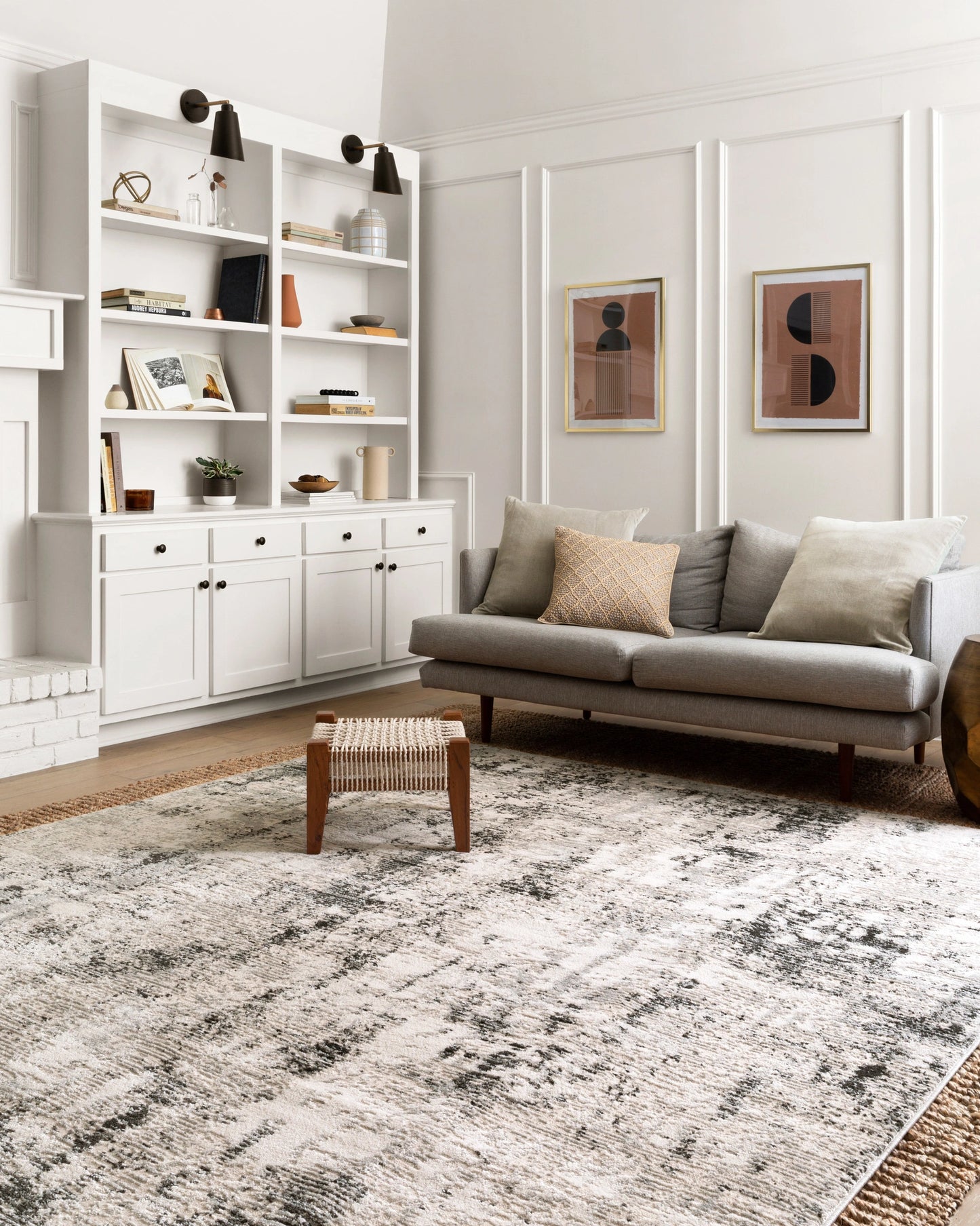 Loloi Alchemy Silver / Graphite 3'-4" x 5'-7" Accent Rug