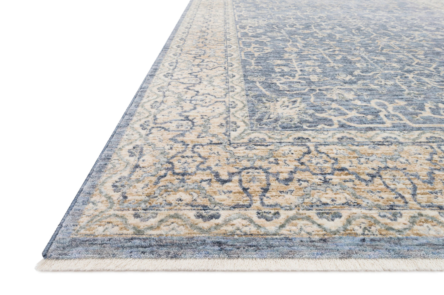 Loloi Pandora Dark Blue / Ivory 18" x 18" Sample Rug