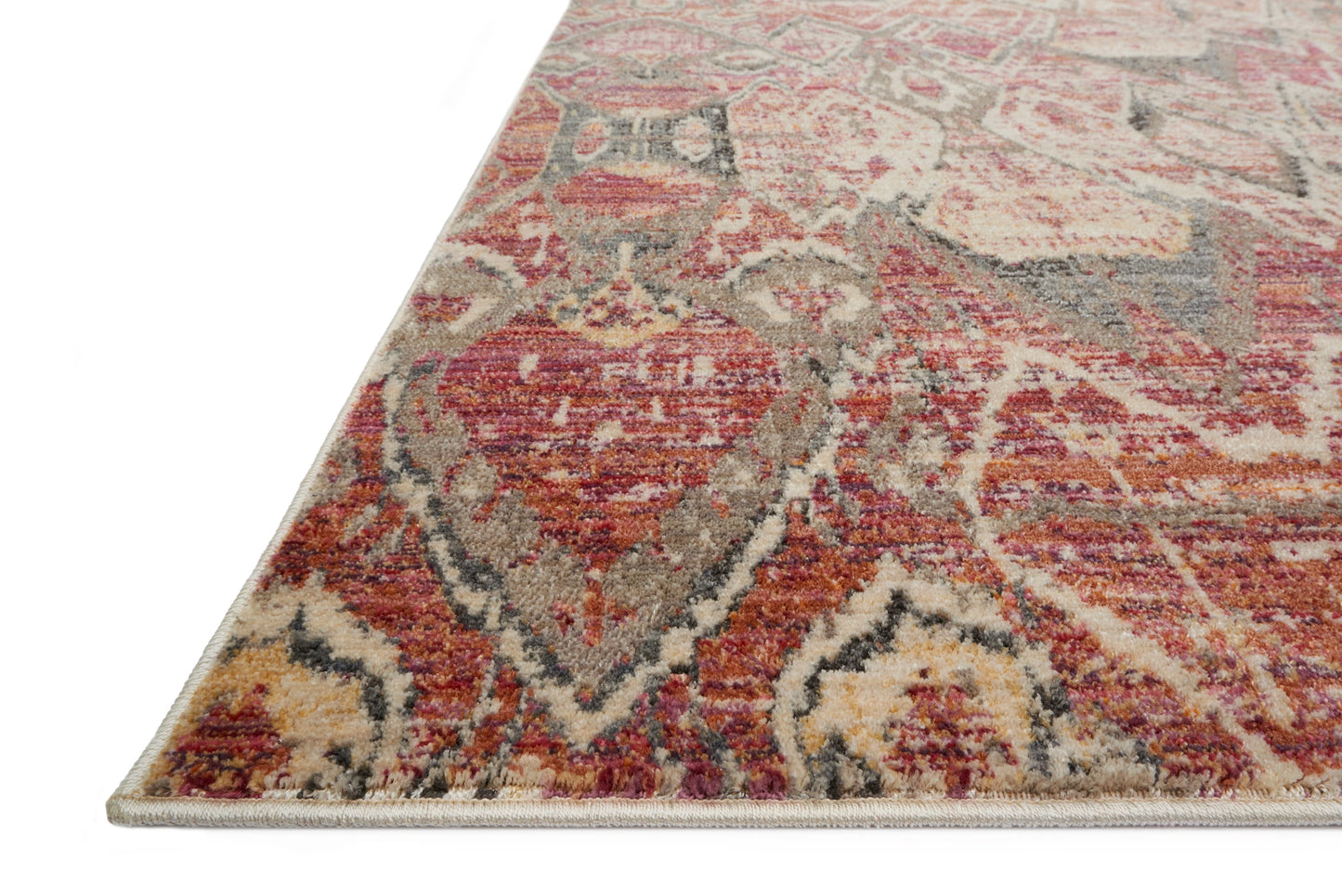 Loloi Javari Berry / Ivory 2'-6" x 8'-0" Runner Rug