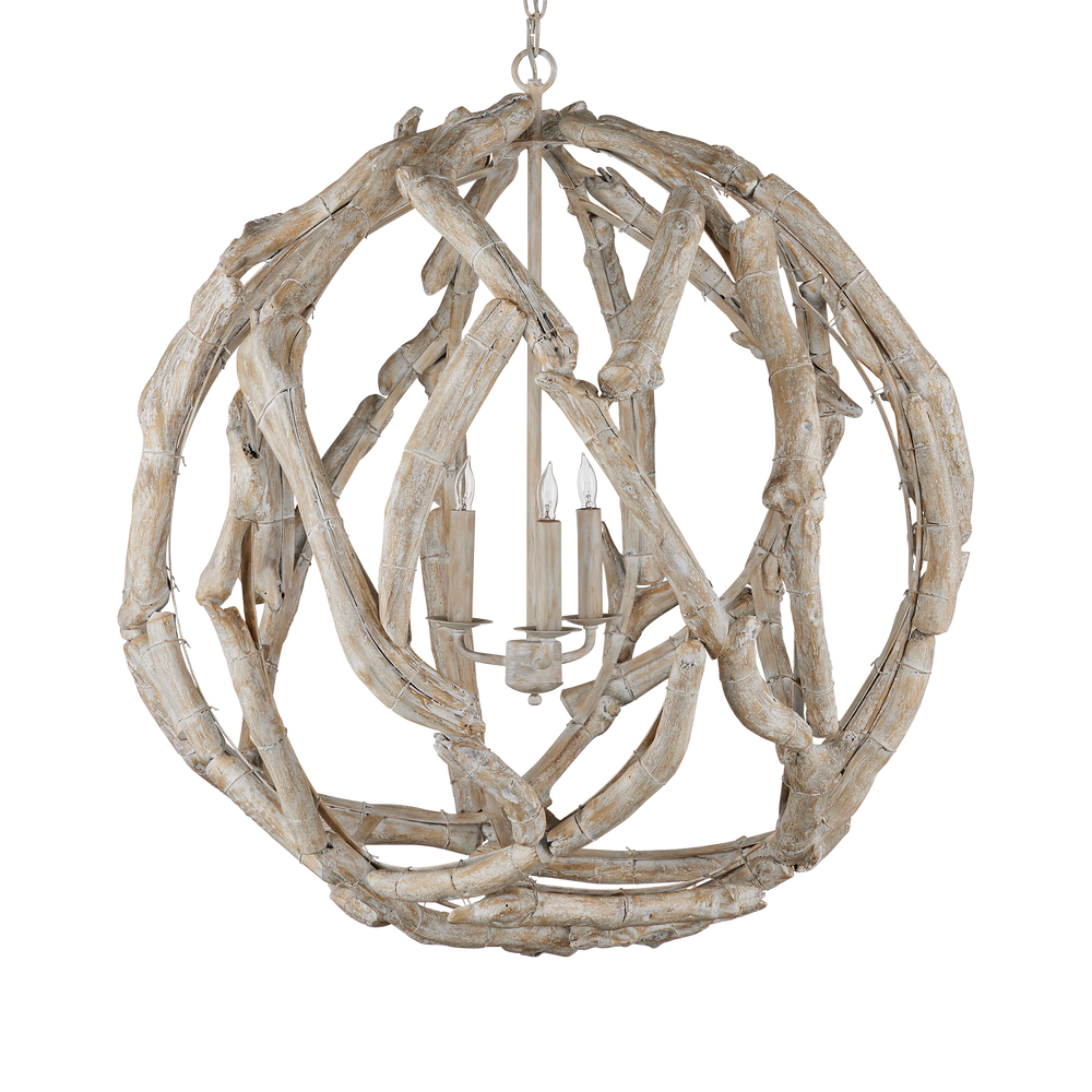 
                      
                        Driftwood Whitewash Orb Chandelier
                      
                    