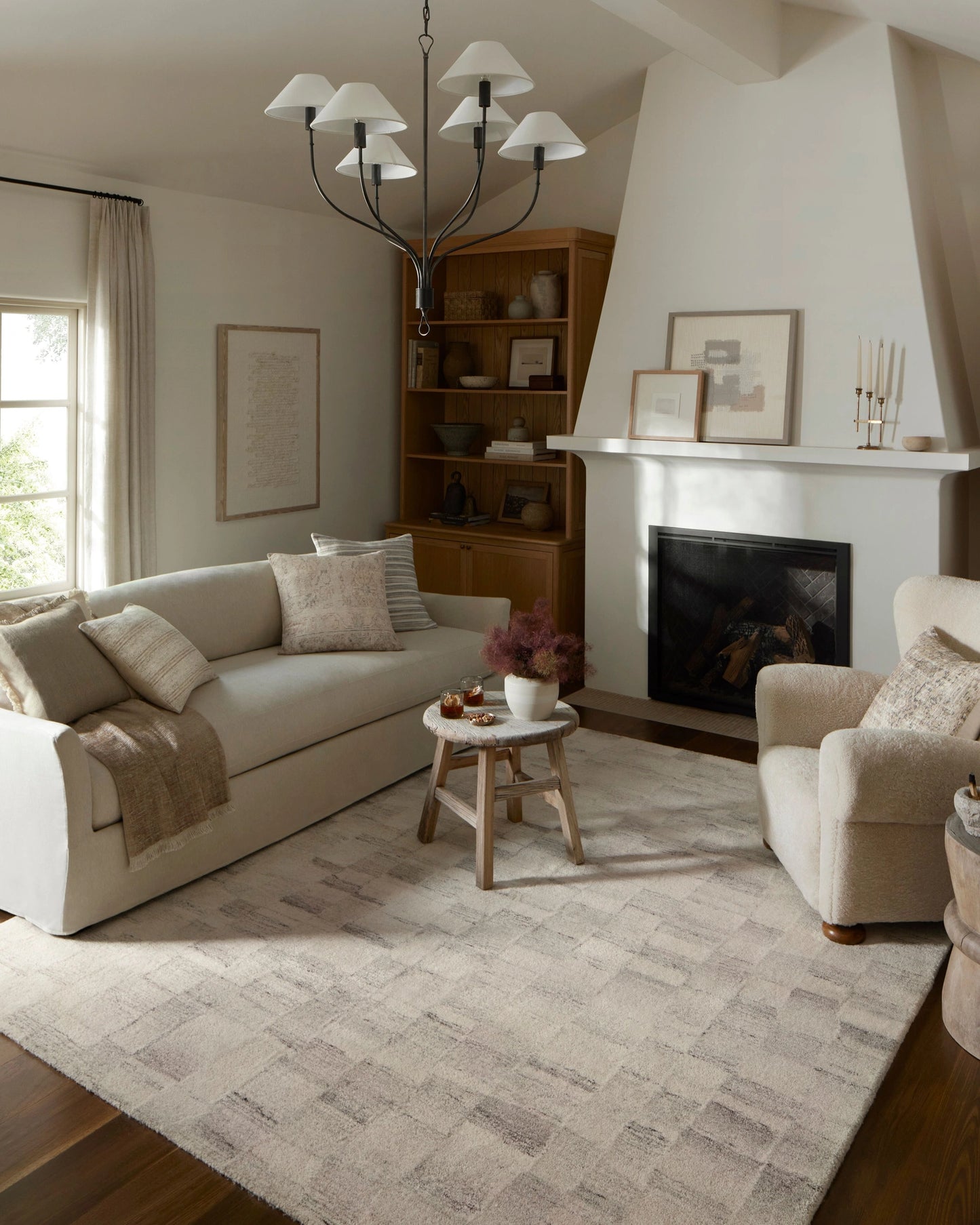 Amber Lewis x Loloi Rocky Ivory / Silver 11'-6" x 15' Area Rug