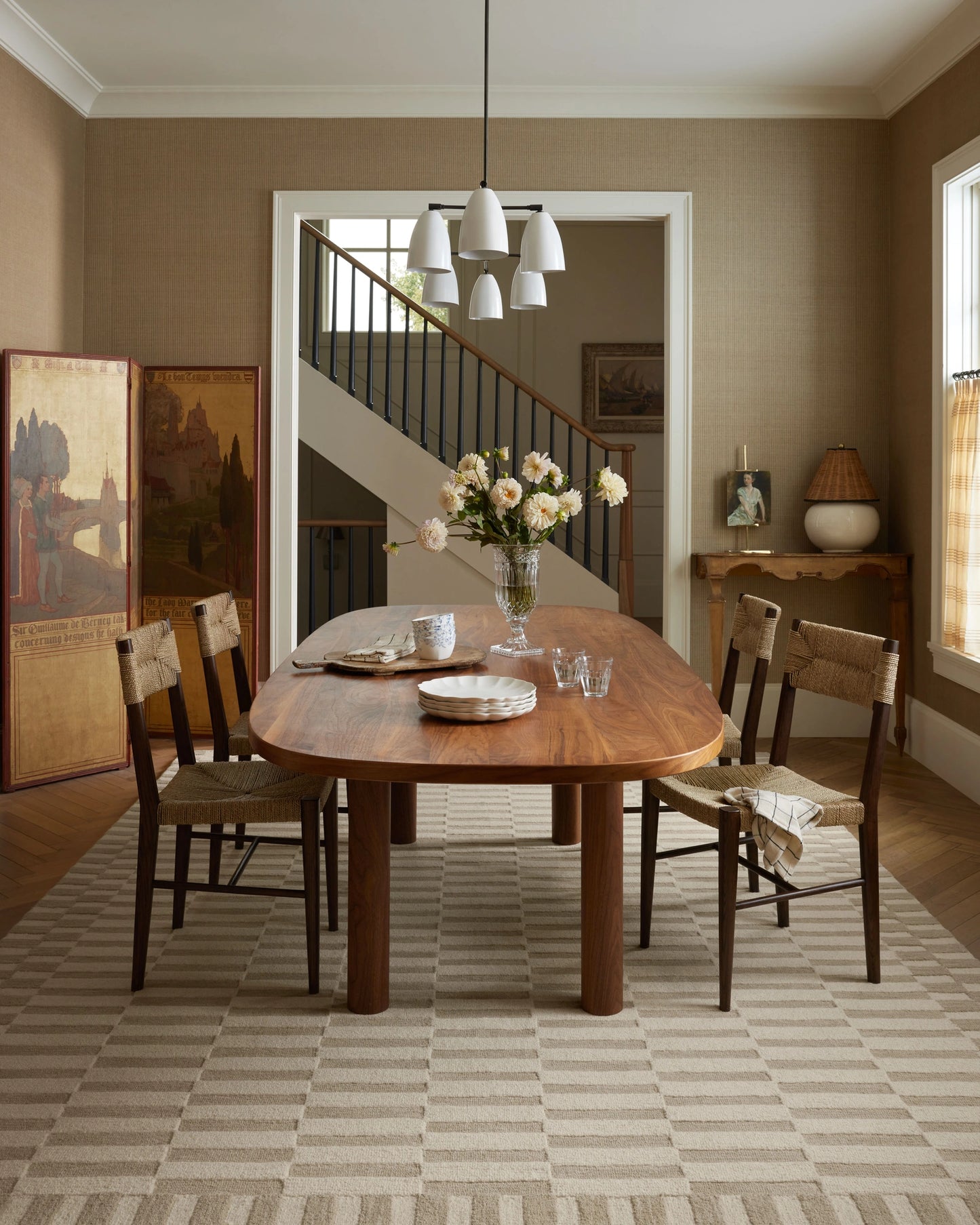 Chris Loves Julia x Loloi Bradley Ivory / Beige 18" x 18" Sample Rug
