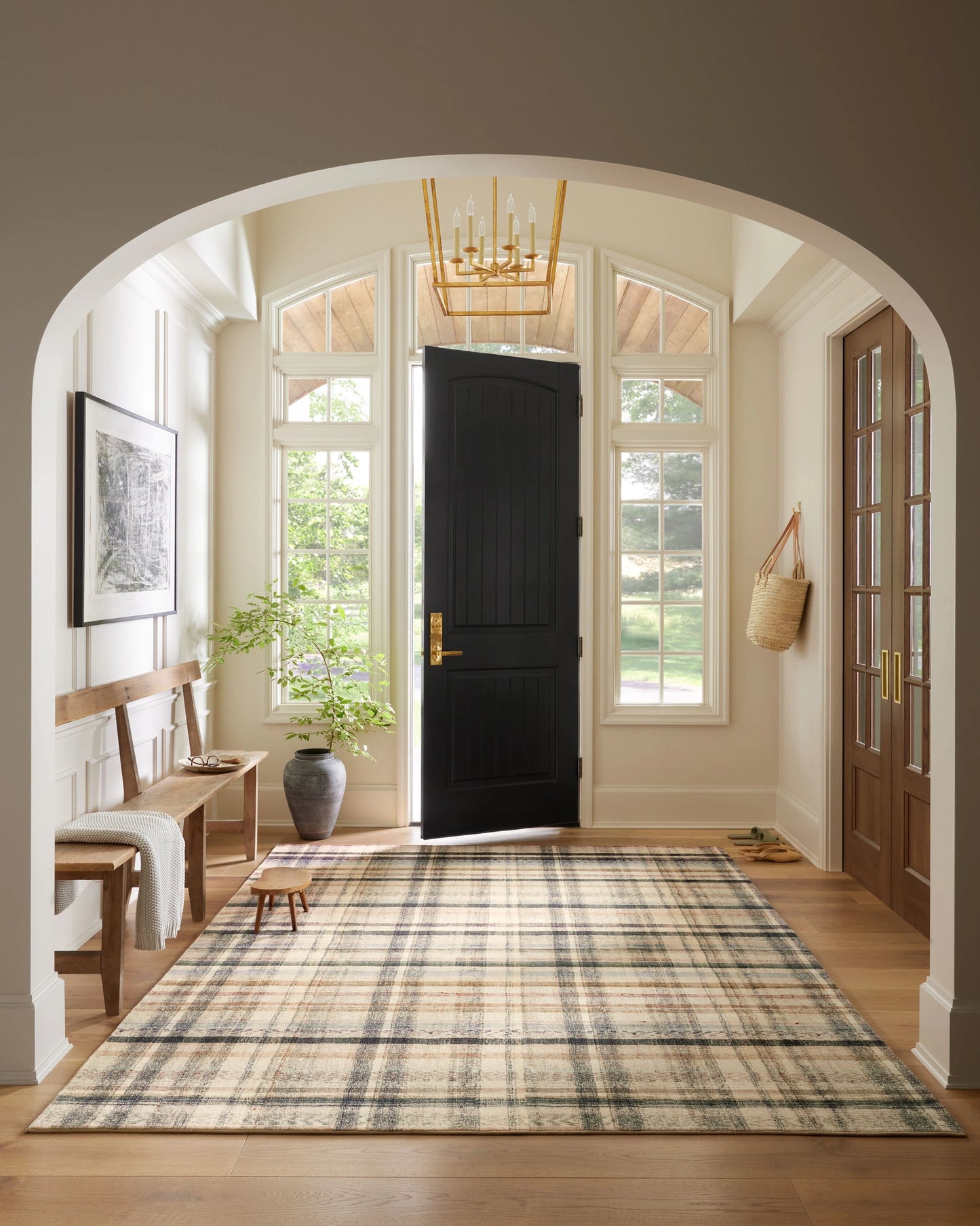 Chris Loves Julia x LoloiHumphrey Ivory / Multi 18" x 18" Sample Rug