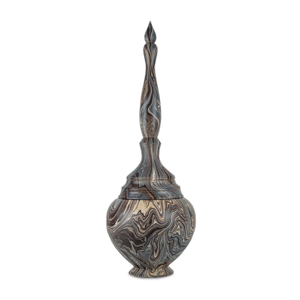
                      
                        Marbleized Tall Turret Box.
                      
                    
