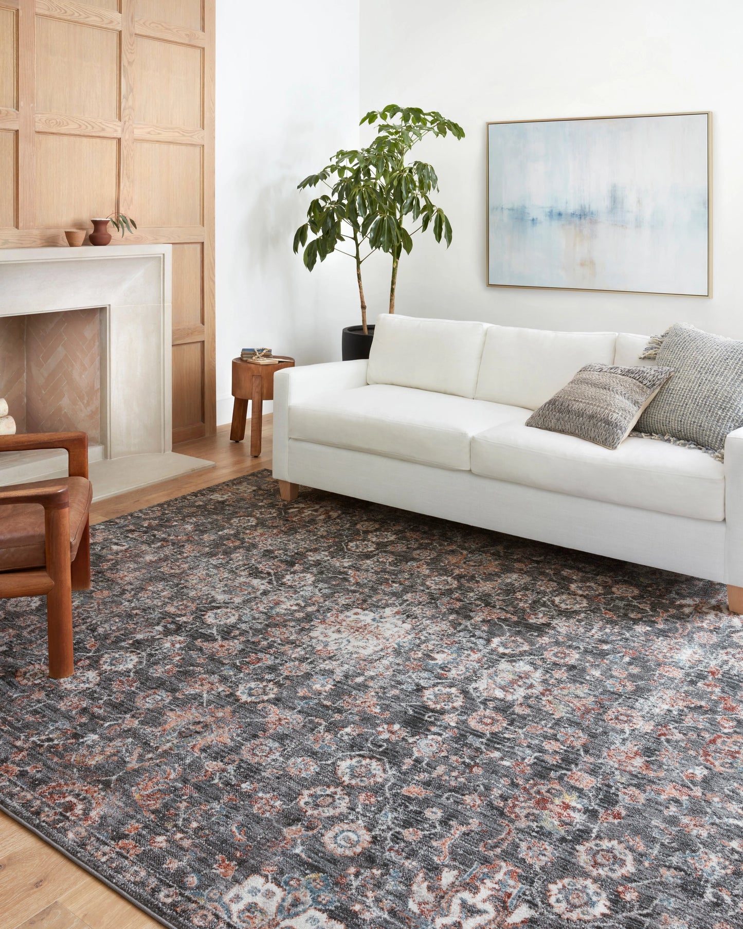Loloi Cassandra Charcoal / Rust 7'-10" x 10' Area Rug