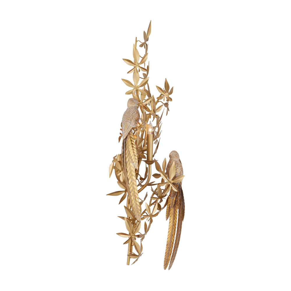 
                      
                        Aviary Gold Wall Sconce, Left
                      
                    