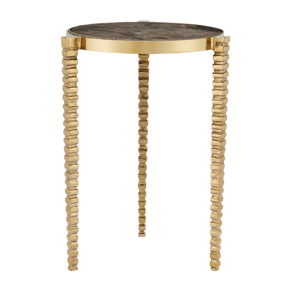 Corrado Cappuccino Marble Accent Table