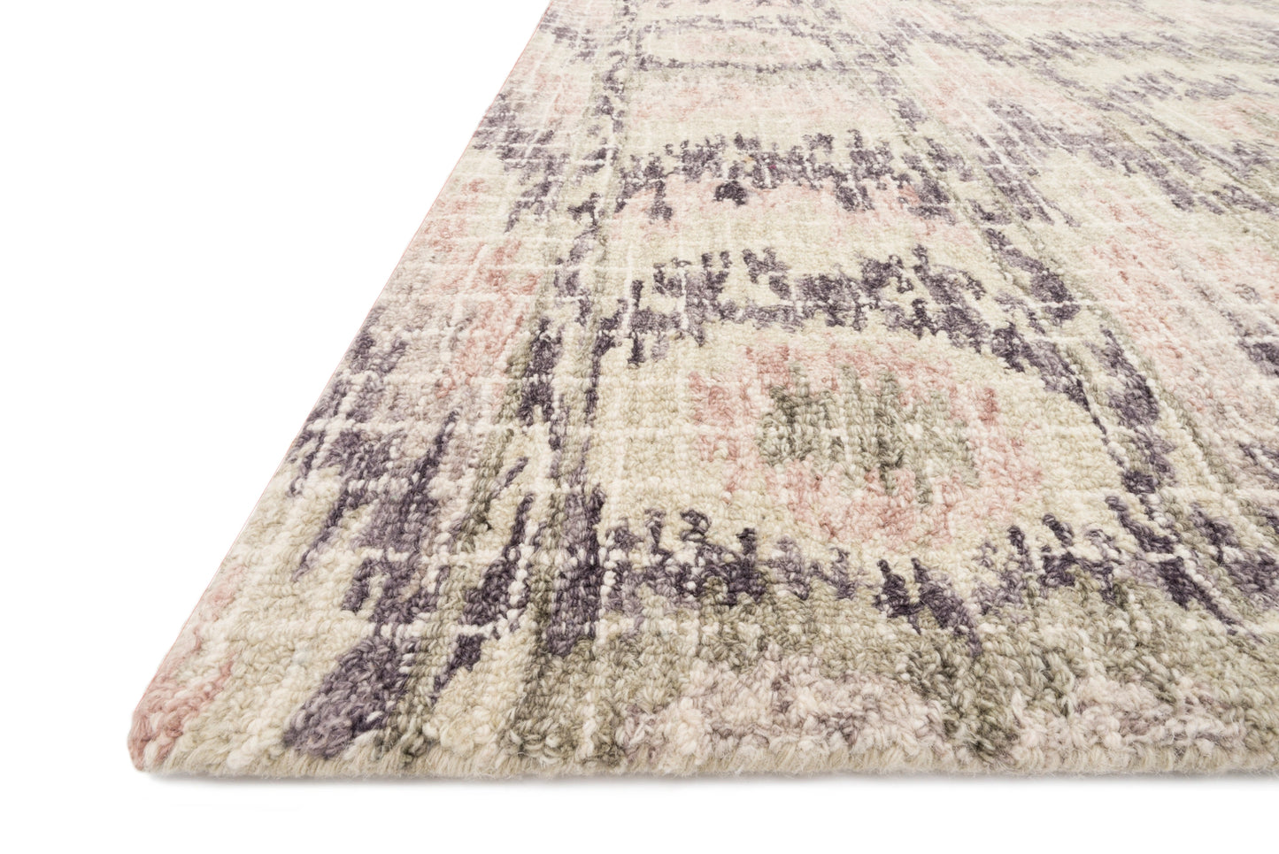 Loloi Tatum Blush / Raisin 18" x 18" Sample Rug