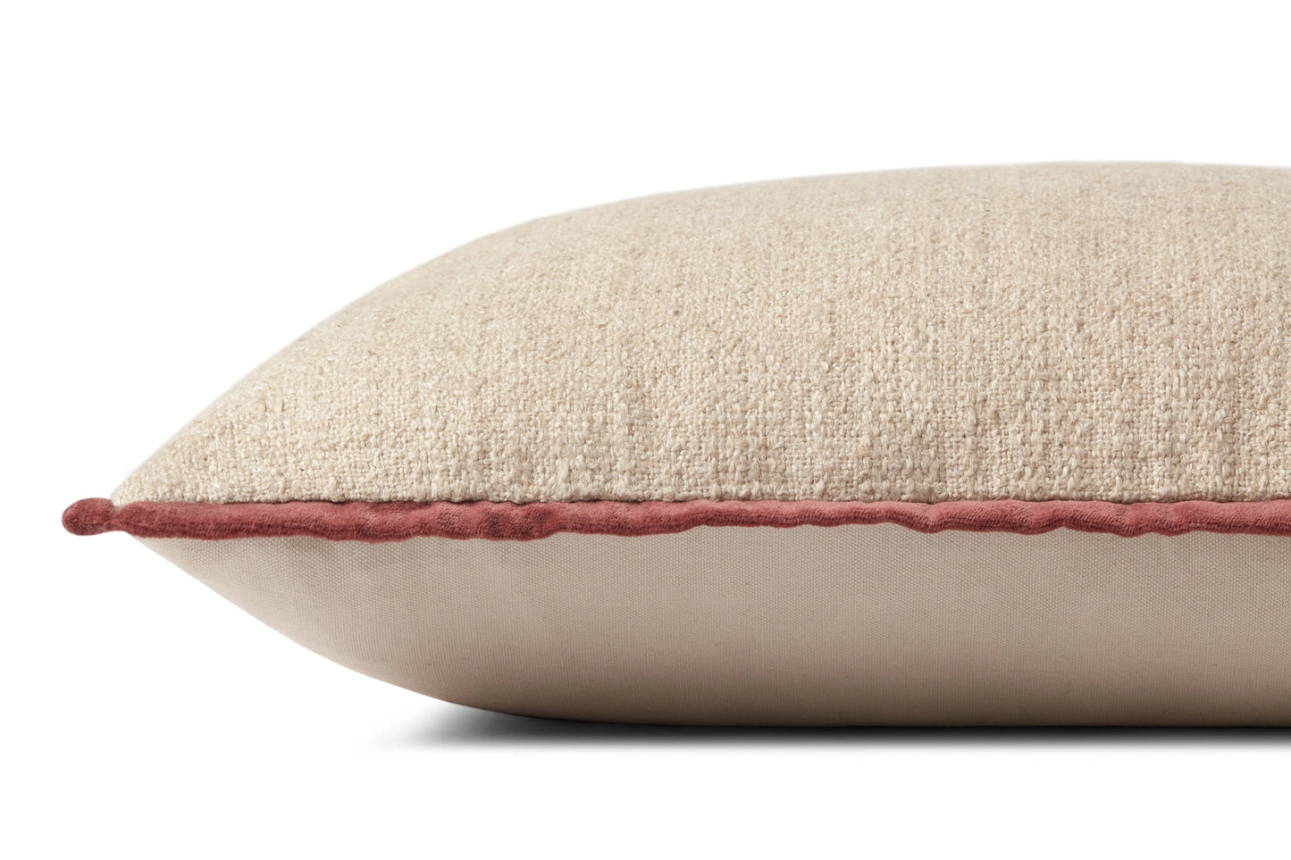 Amber Lewis x Loloi Aveline PAL0035 Ivory / Wine 16'' x 26'' Cover w/Poly Pillow