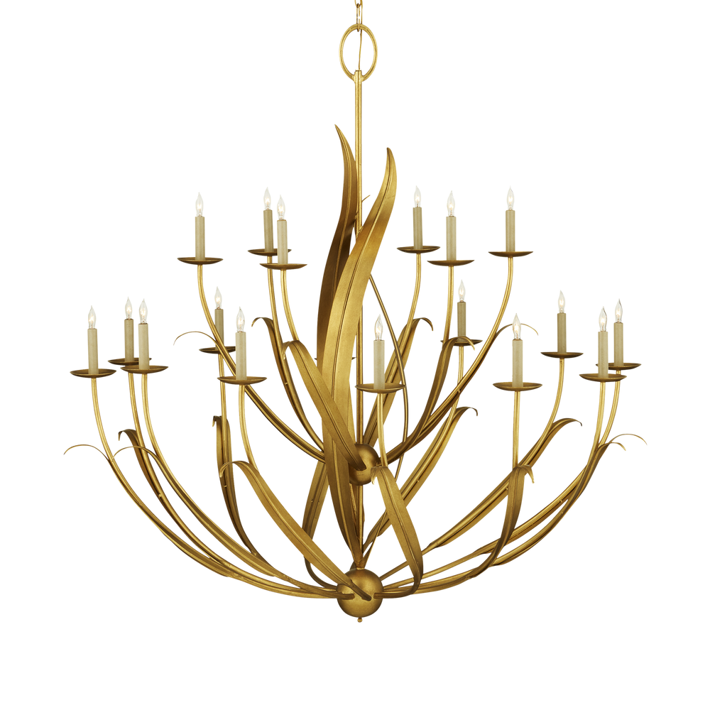 Menefee Large Gold Chandelier
