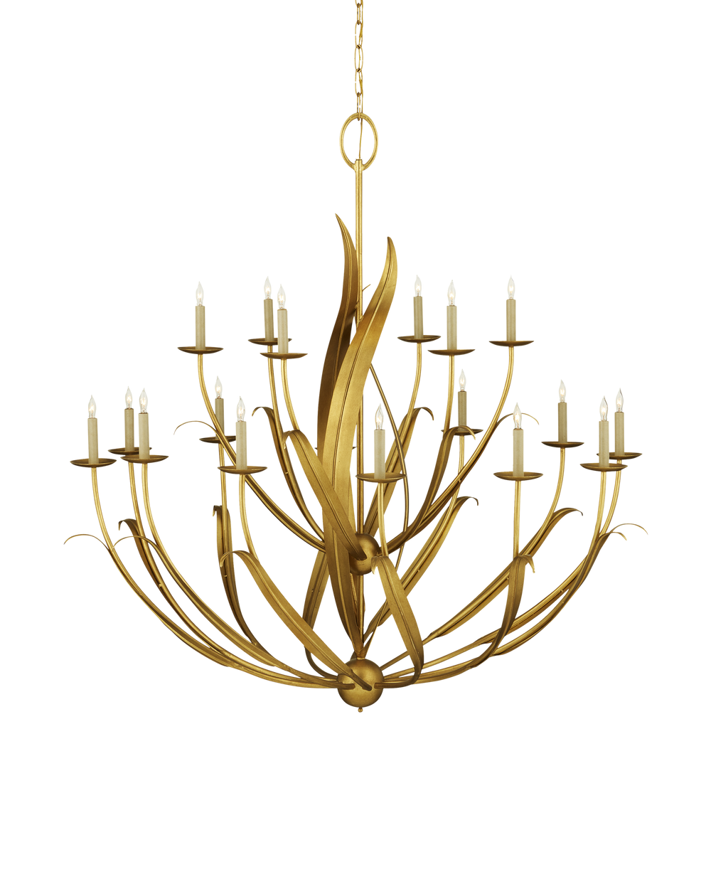 Menefee Large Gold Chandelier