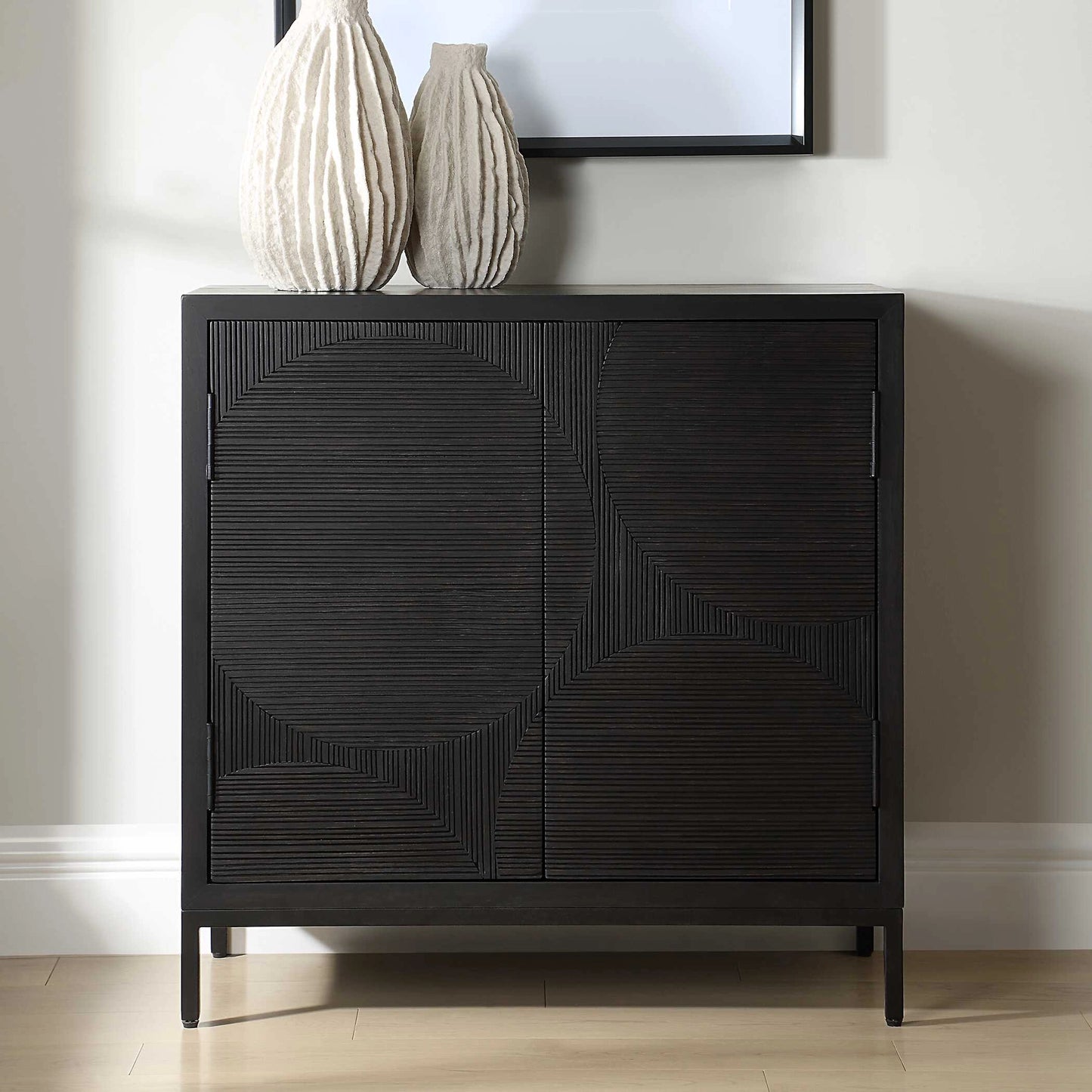Uttermost Beswick Black 2 Door Cabinet