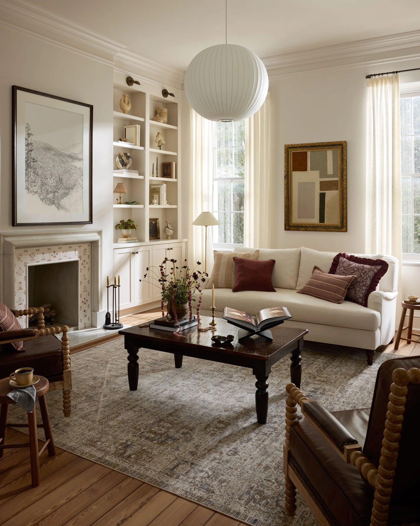 Chris Loves Julia x Loloi Ida Slate / Natural 3'-6" x 5'-6" Accent Rug