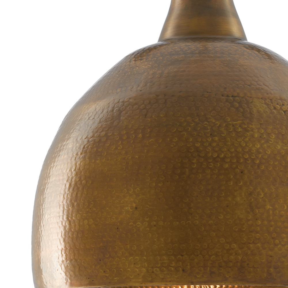 Earthshine Large Brass Pendant.
