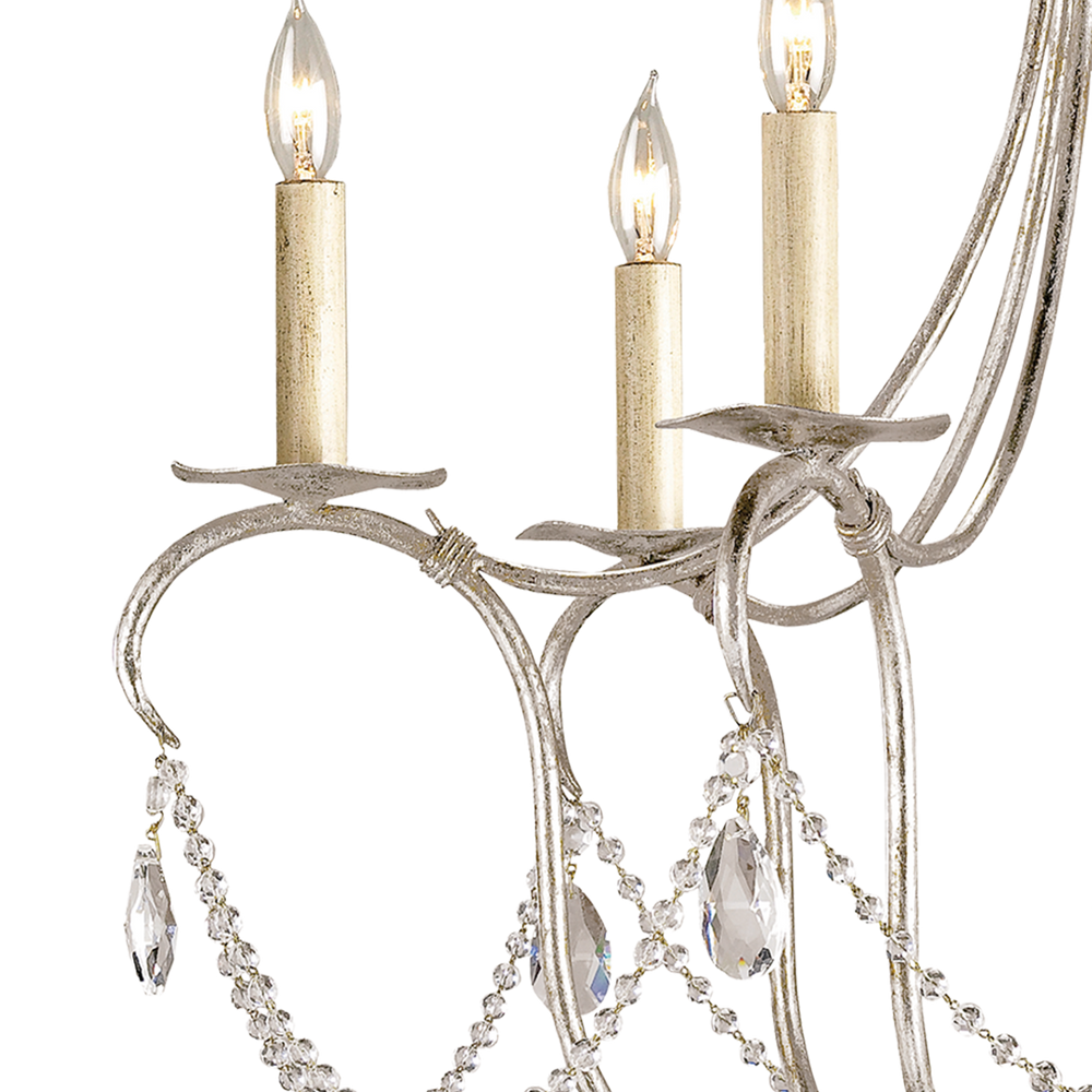 Crystal Lights Small Silver Chandelier