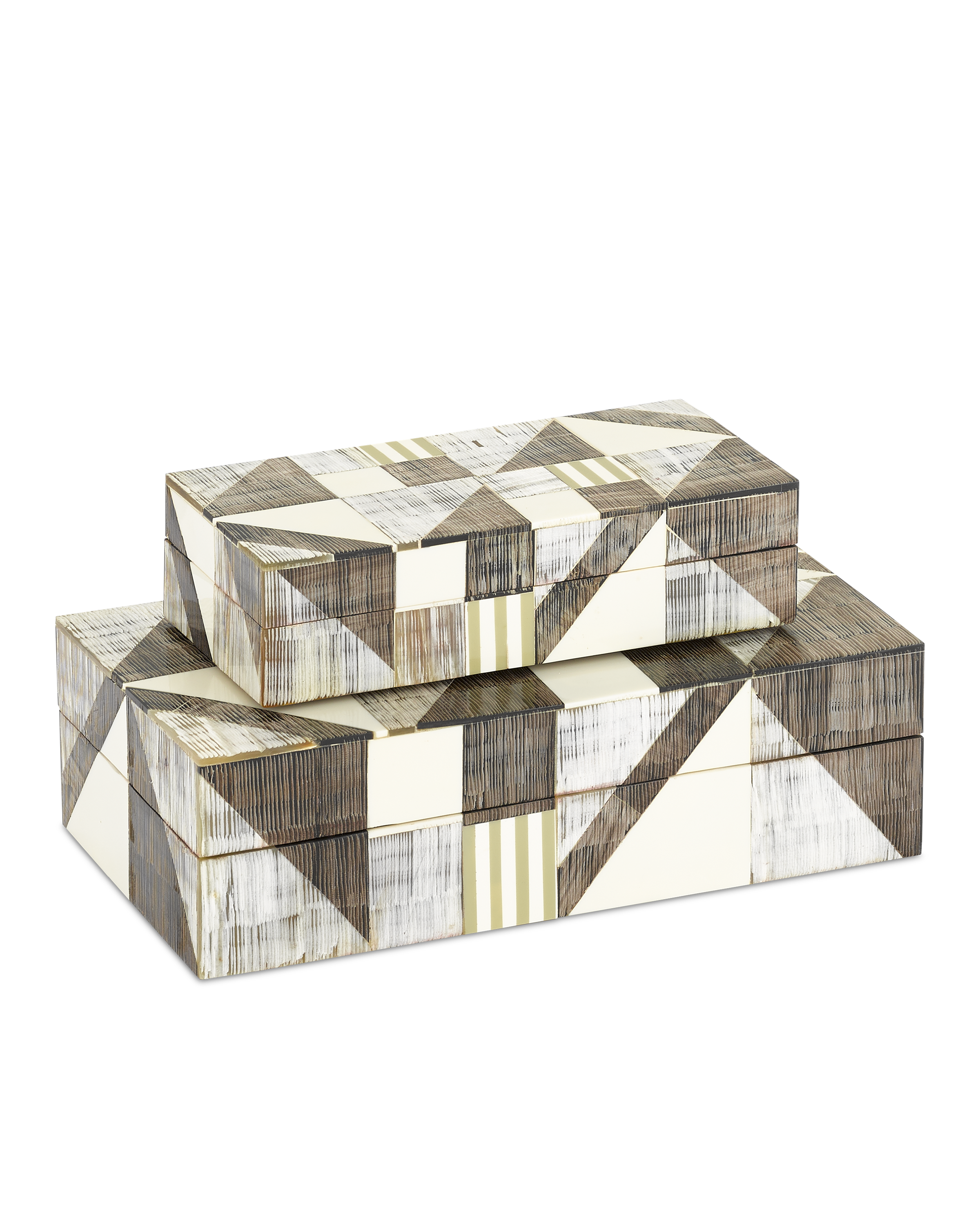 Currey & Company Modernist Bone & Horn Boxes