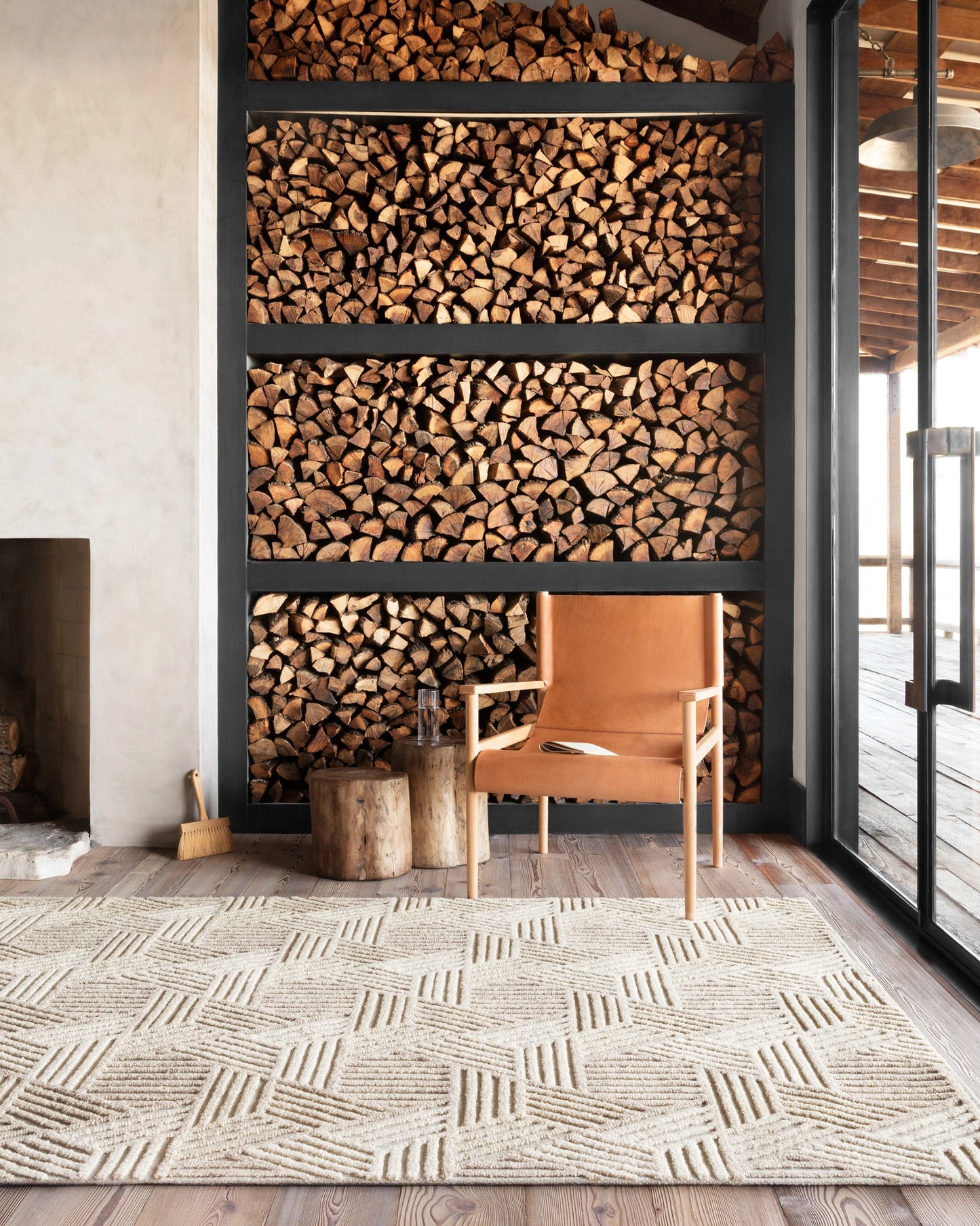 Loloi Ehren Oatmeal / Ivory 5'-0" x 7'-6" Area Rug