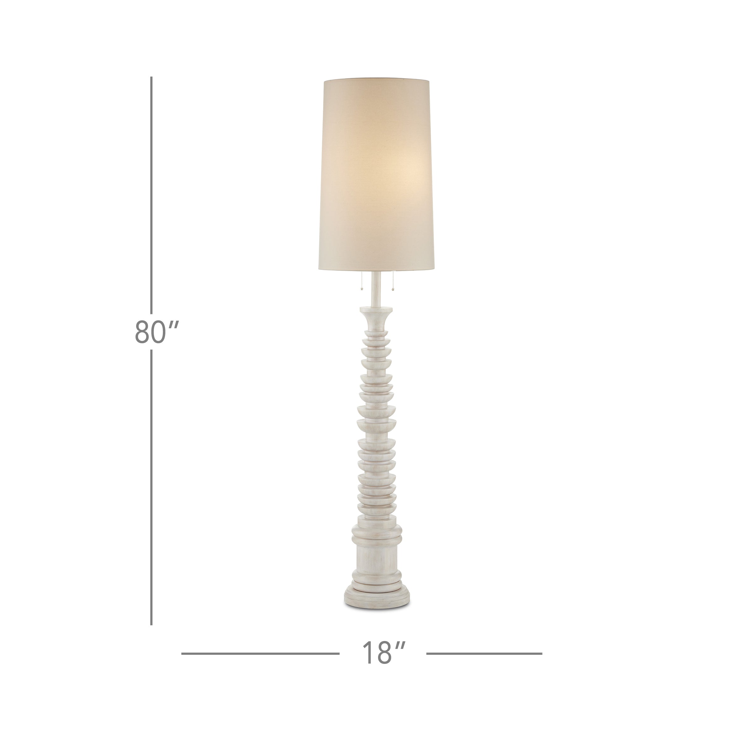 Malayan White Floor Lamp