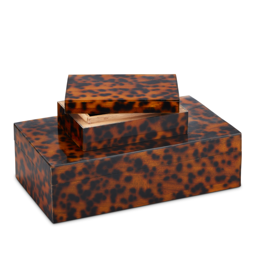 
                      
                        Faux Tortoise Box Set of 2.
                      
                    