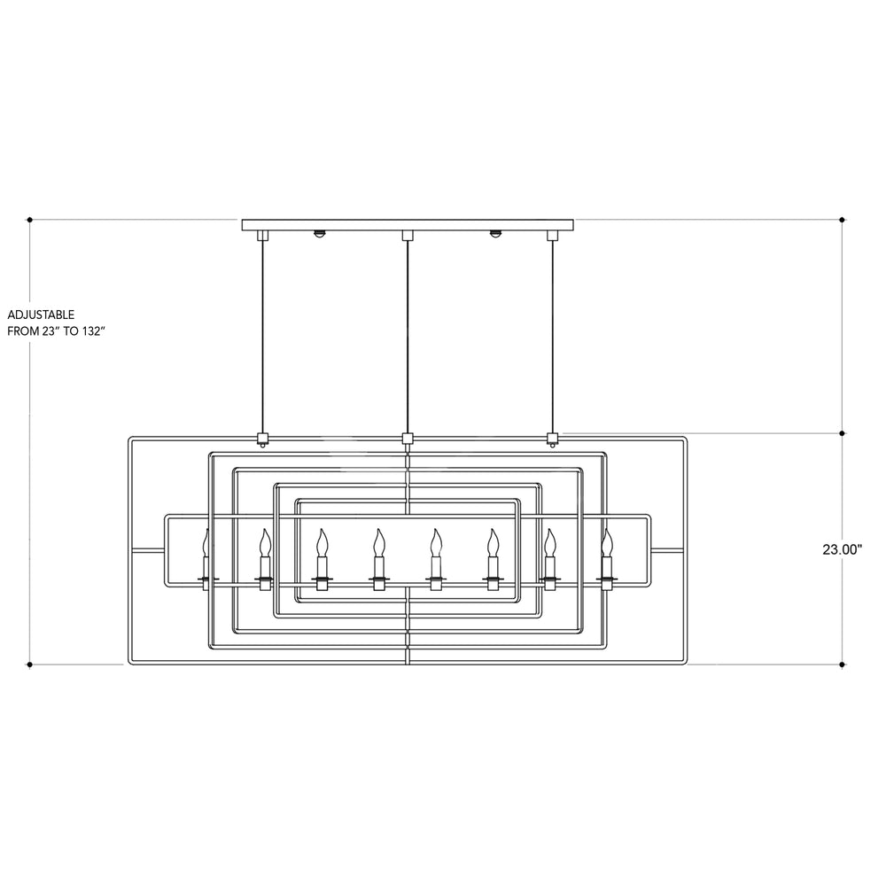 
                      
                        Metro Gold Rectangular Chandelier
                      
                    