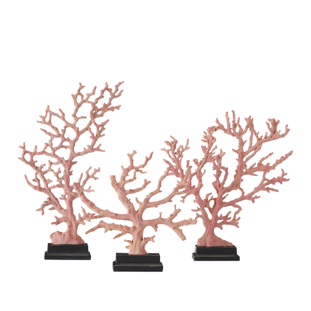 Large Red Coral Branches Set of 3.