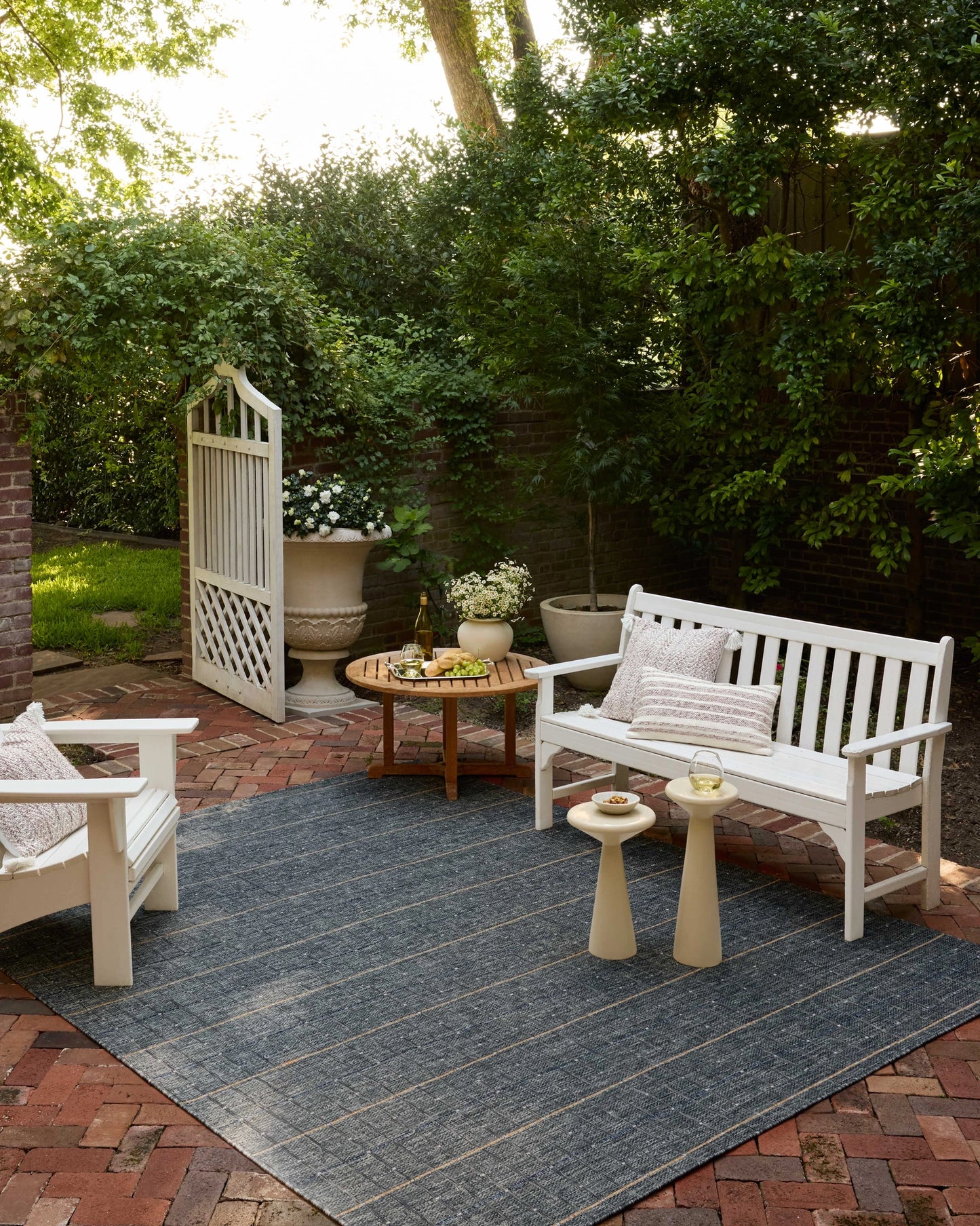 Loloi Birch Sky / Wheat 5' x 7'-3" Indoor/Outdoor Area Rug