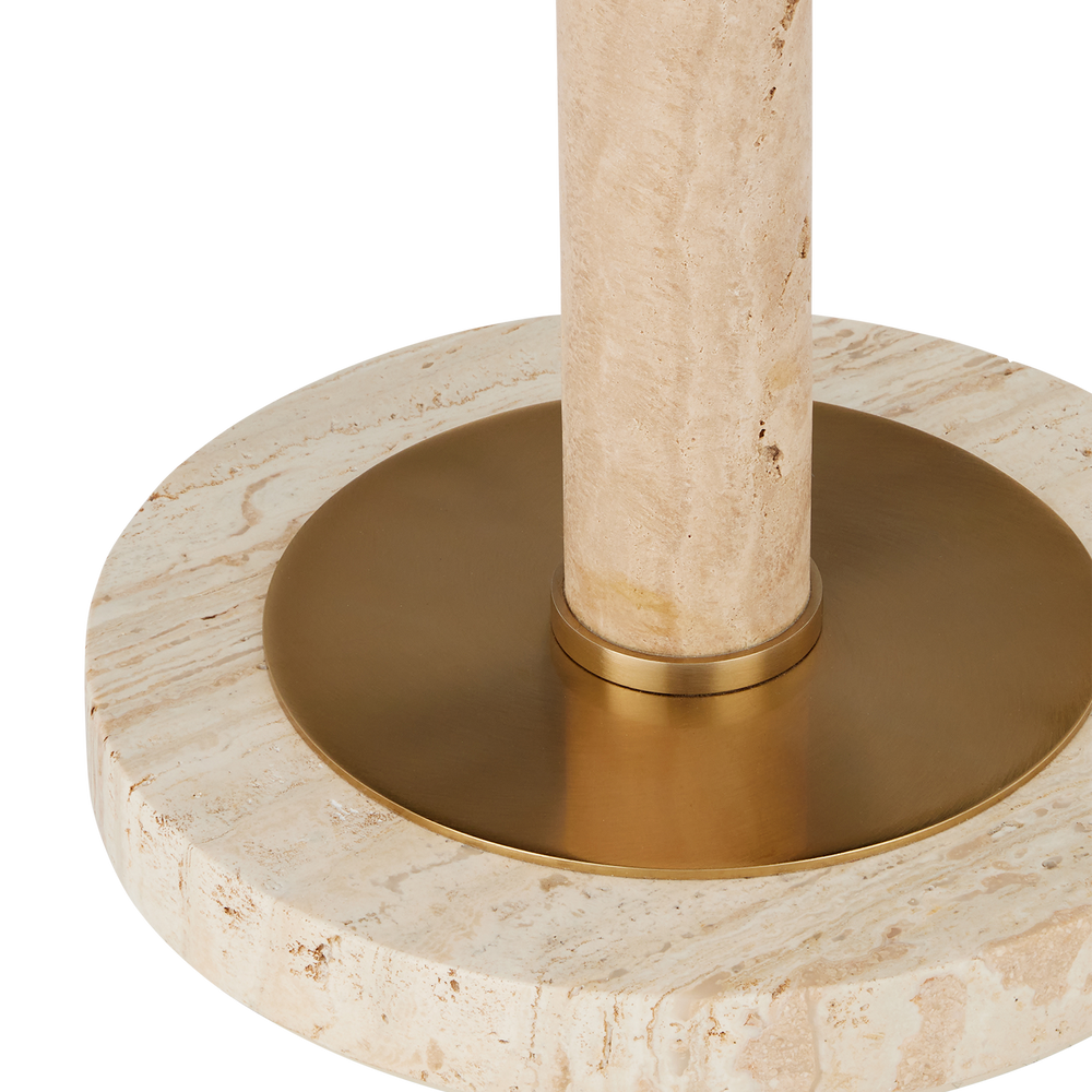 
                      
                        Miles Travertine Accent Table
                      
                    