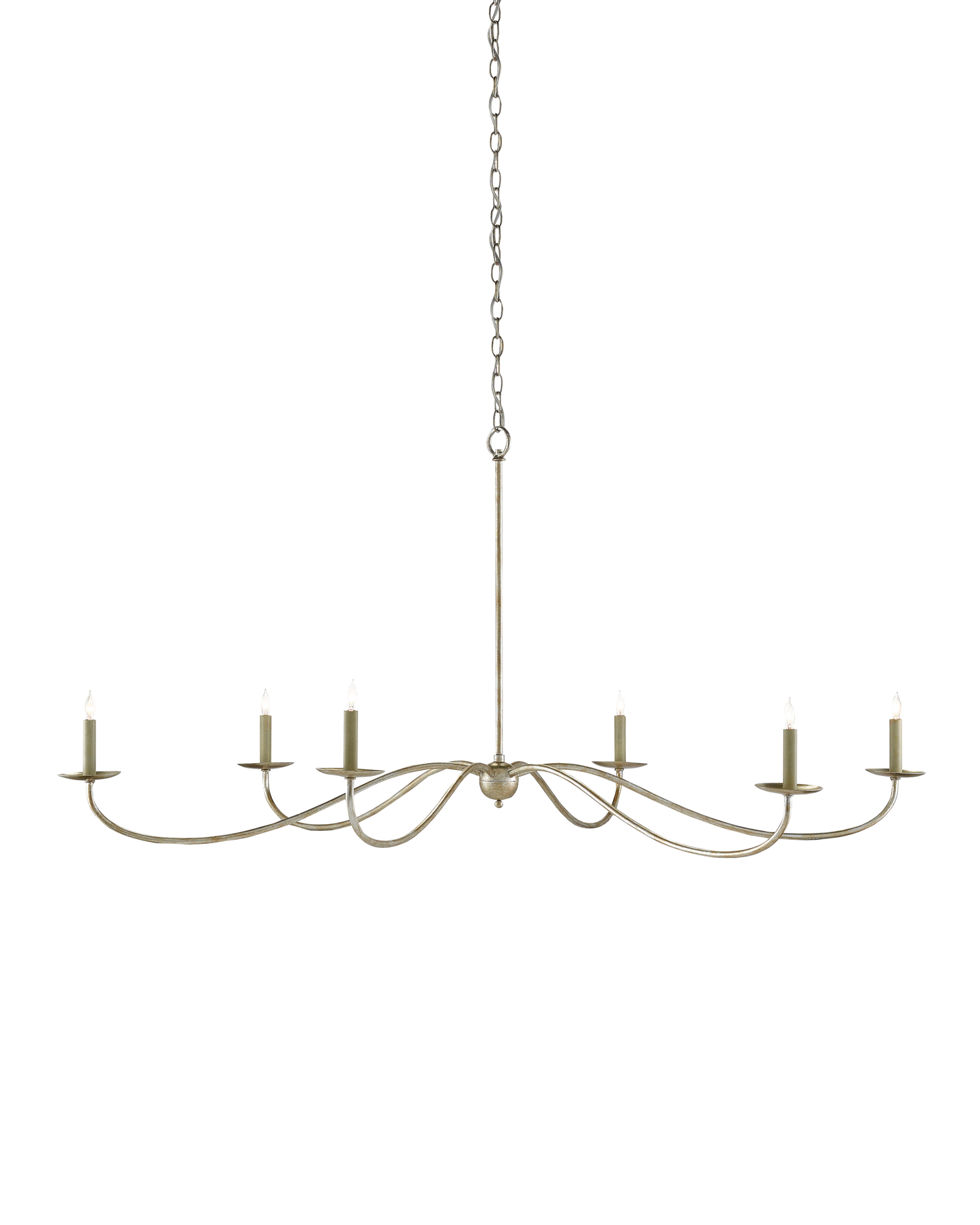 Saxon Large Silver Chandelier.