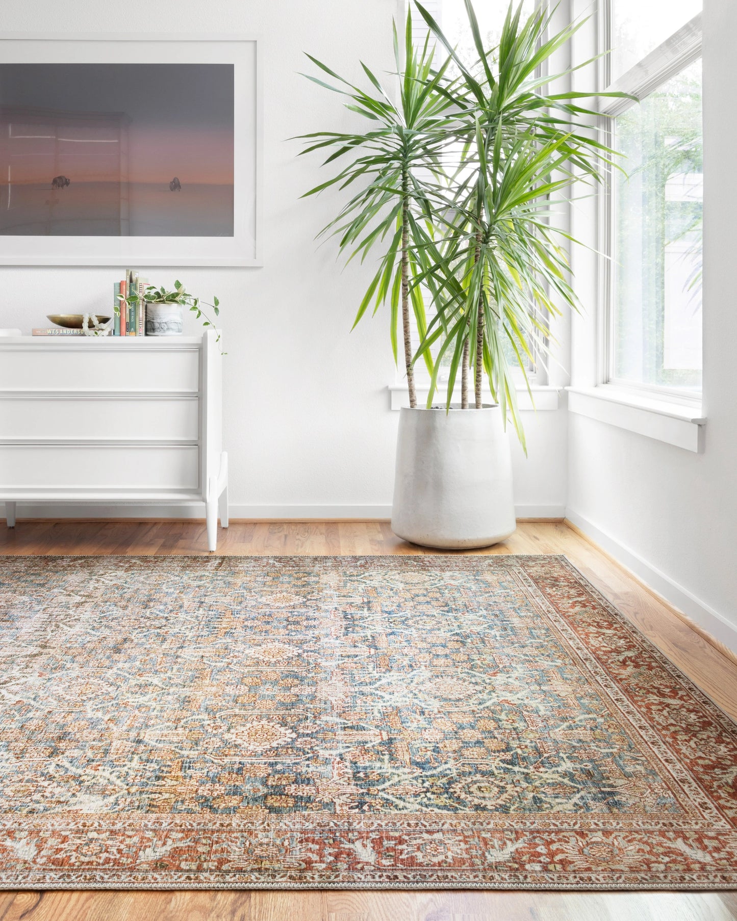 Loloi Layla Ocean / Rust 2'-6" x 12'-0" Runner Rug