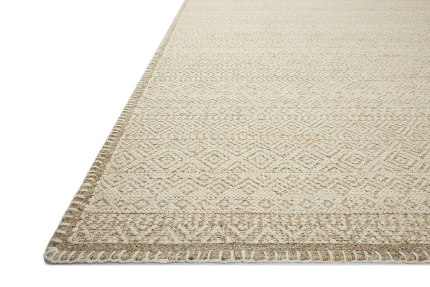 Amber Lewis x Loloi Bowie Ivory / Taupe 18" x 18" Sample