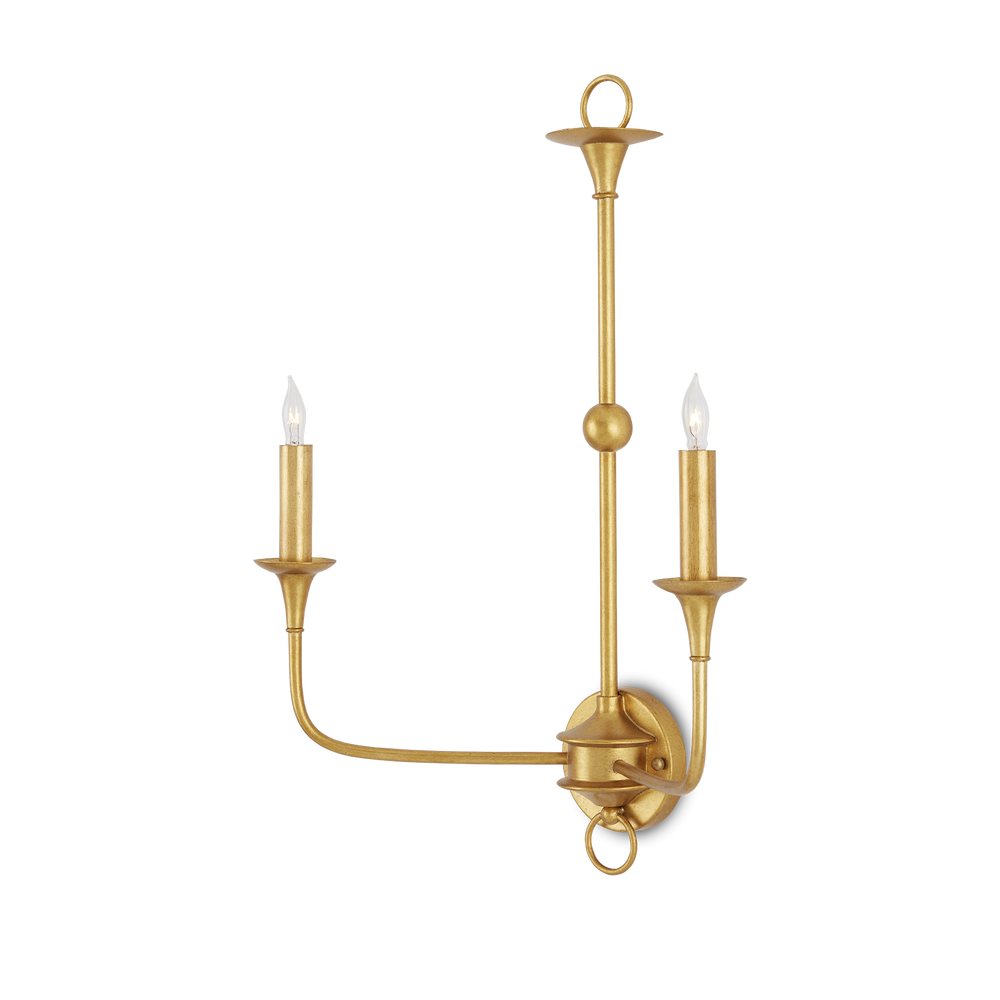 
                      
                        Nottaway Gold Double-Light Wall Sconce
                      
                    