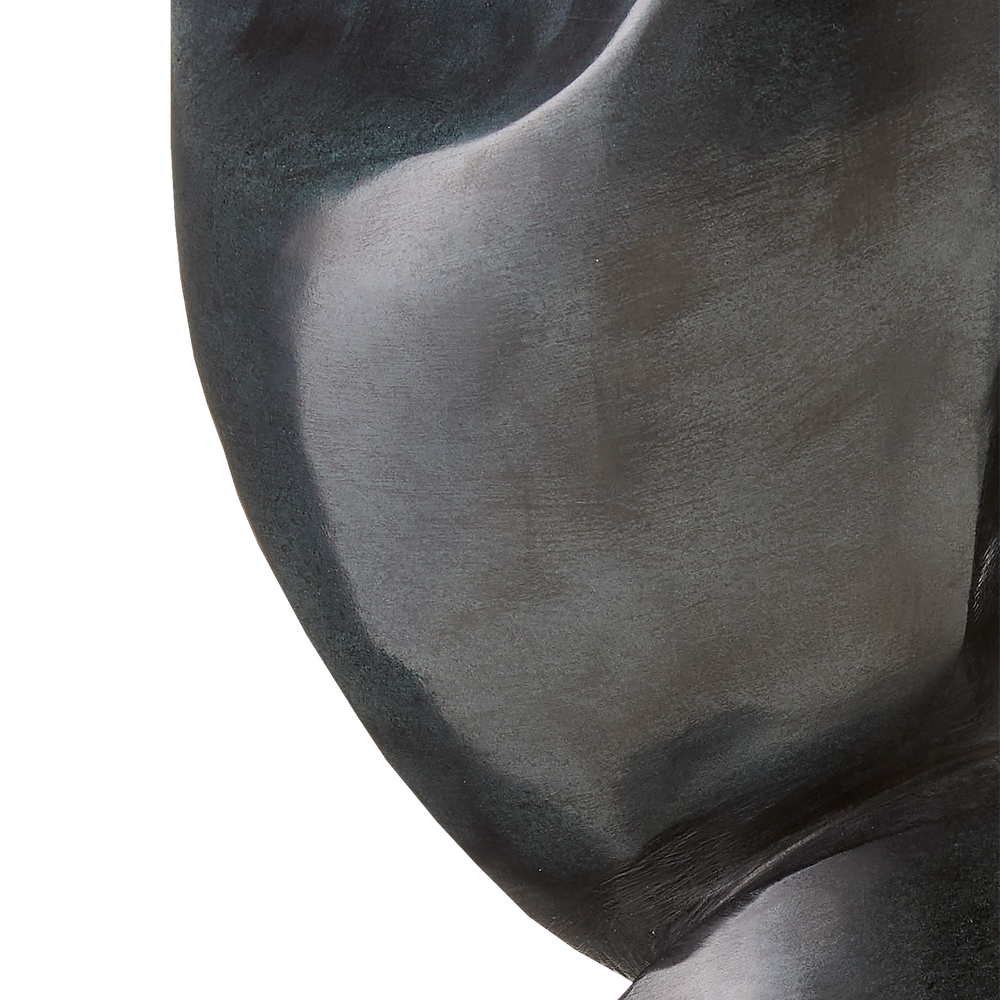 Roland Black Marble Abstract Sculpture.