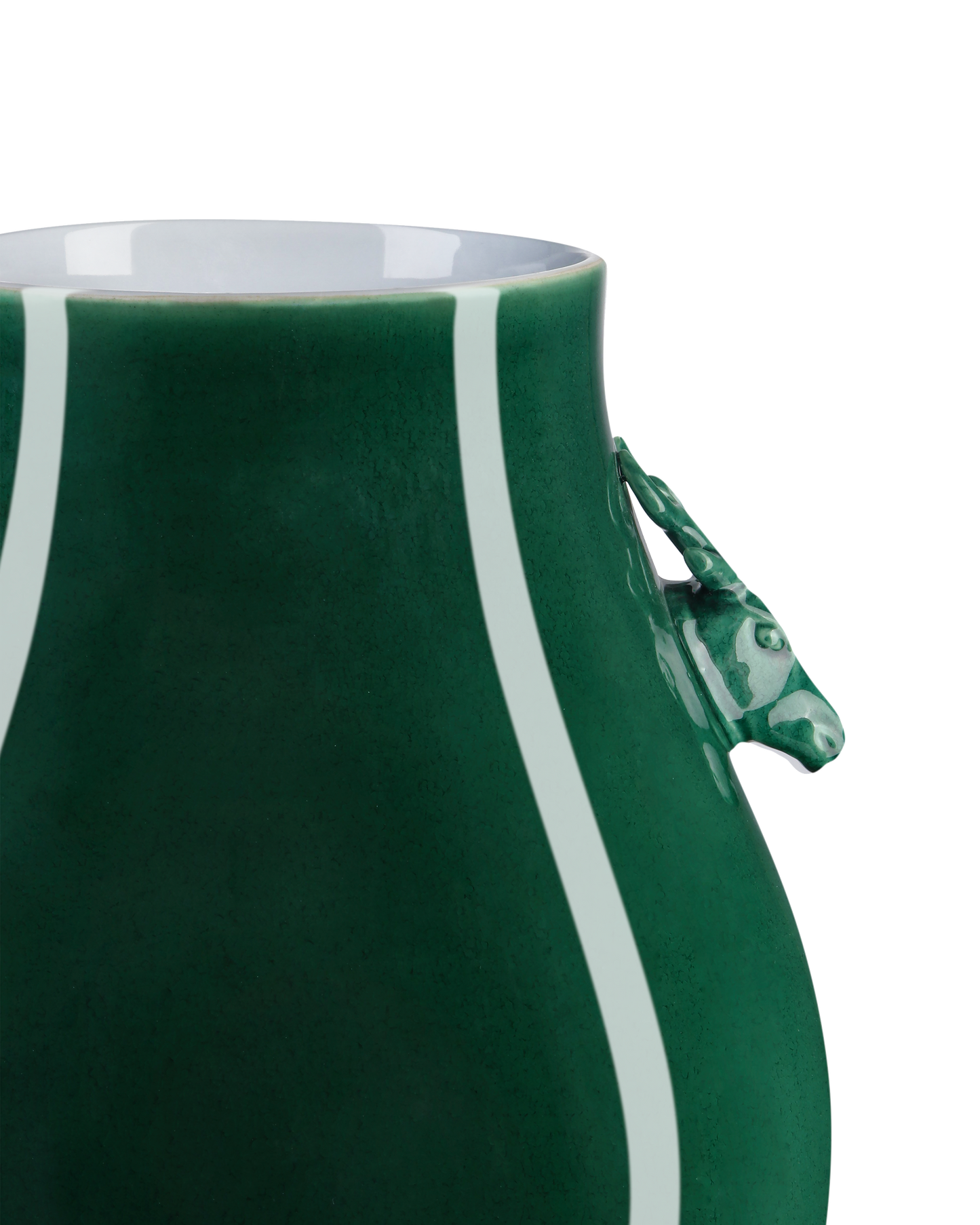 Imperial Green Deer Ears Vase.