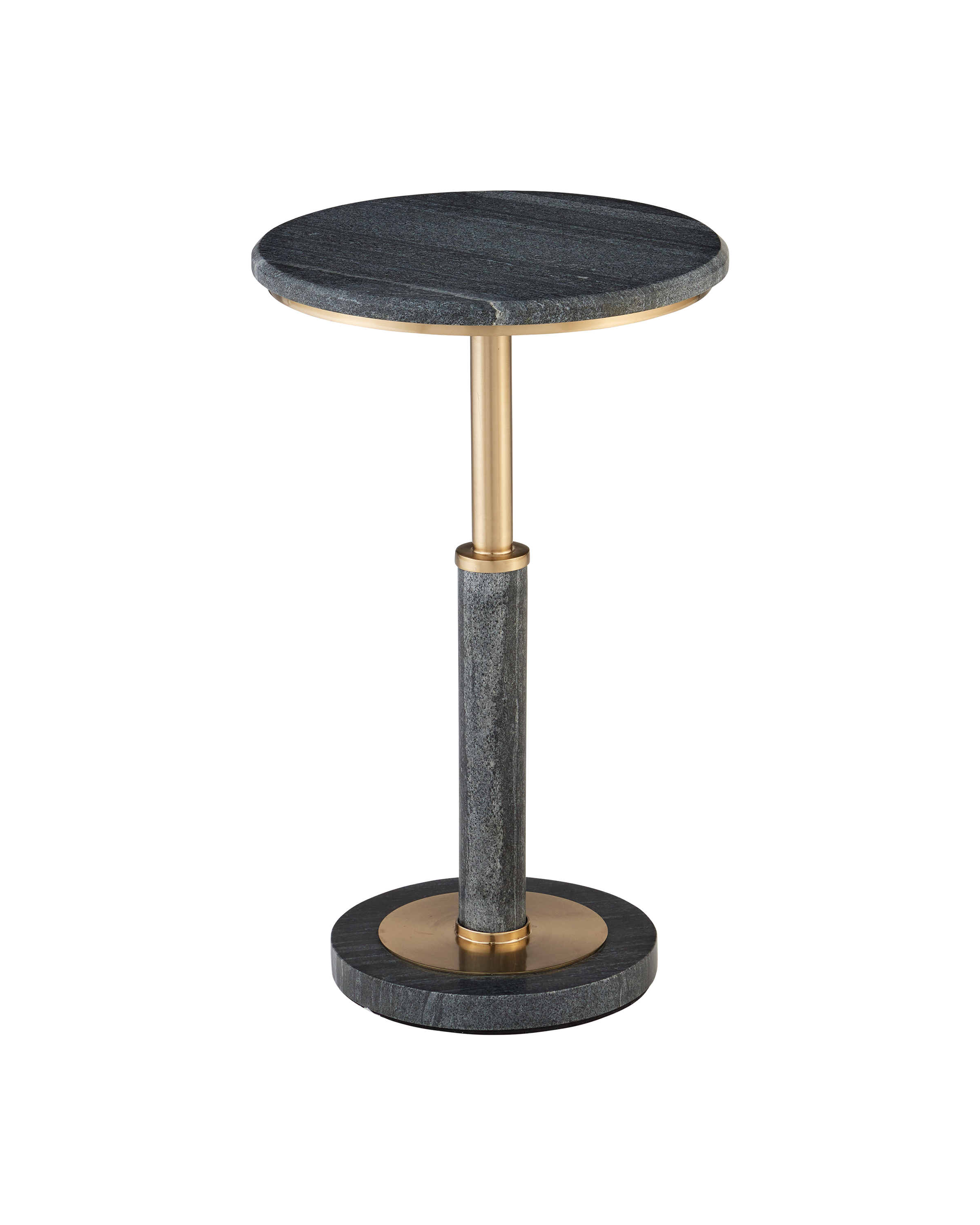 Miles Black Marble Accent Table