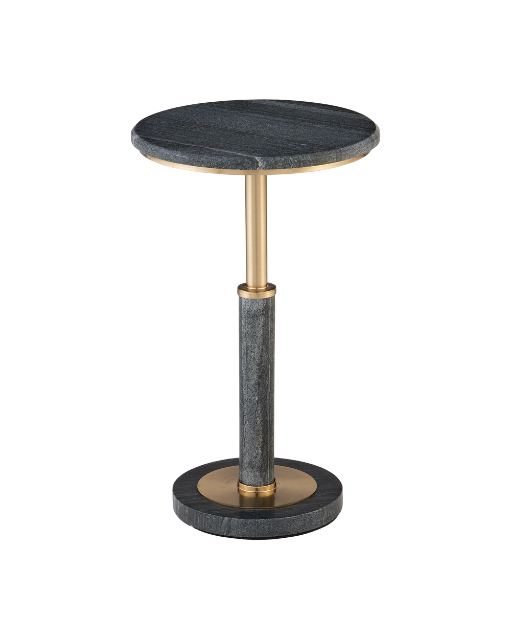Miles Black Marble Accent Table