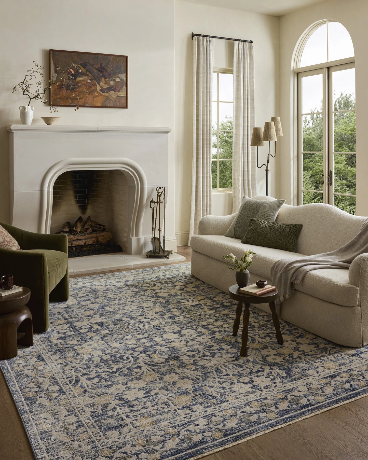 Loloi Clarisse Blue / Beige 3'-11" x 5'-7" Accent Rug