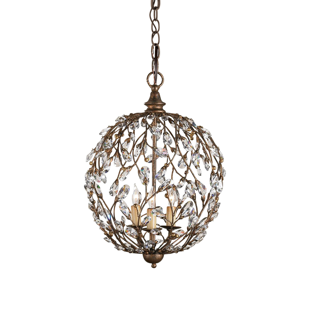 
                      
                        Crystal Bud Gold Orb Chandelier
                      
                    
