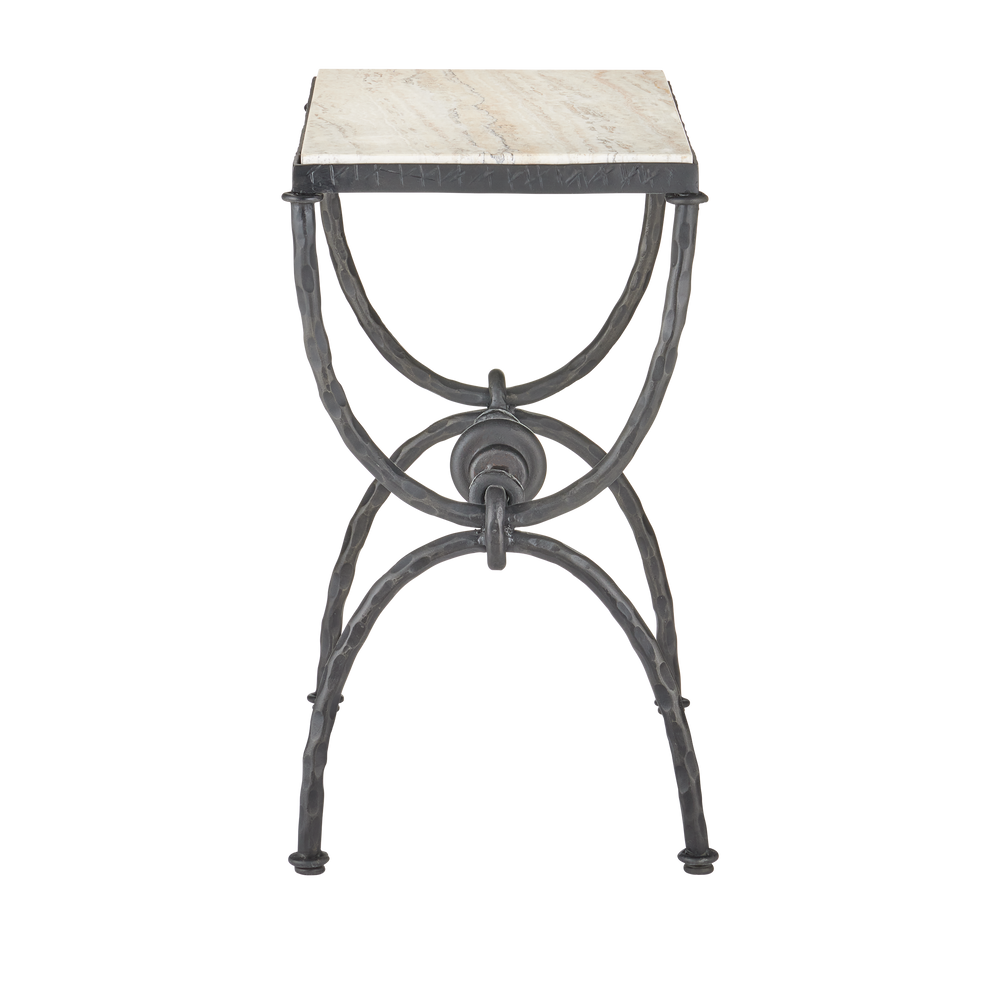 
                      
                        Agora White Travertine Side Table
                      
                    