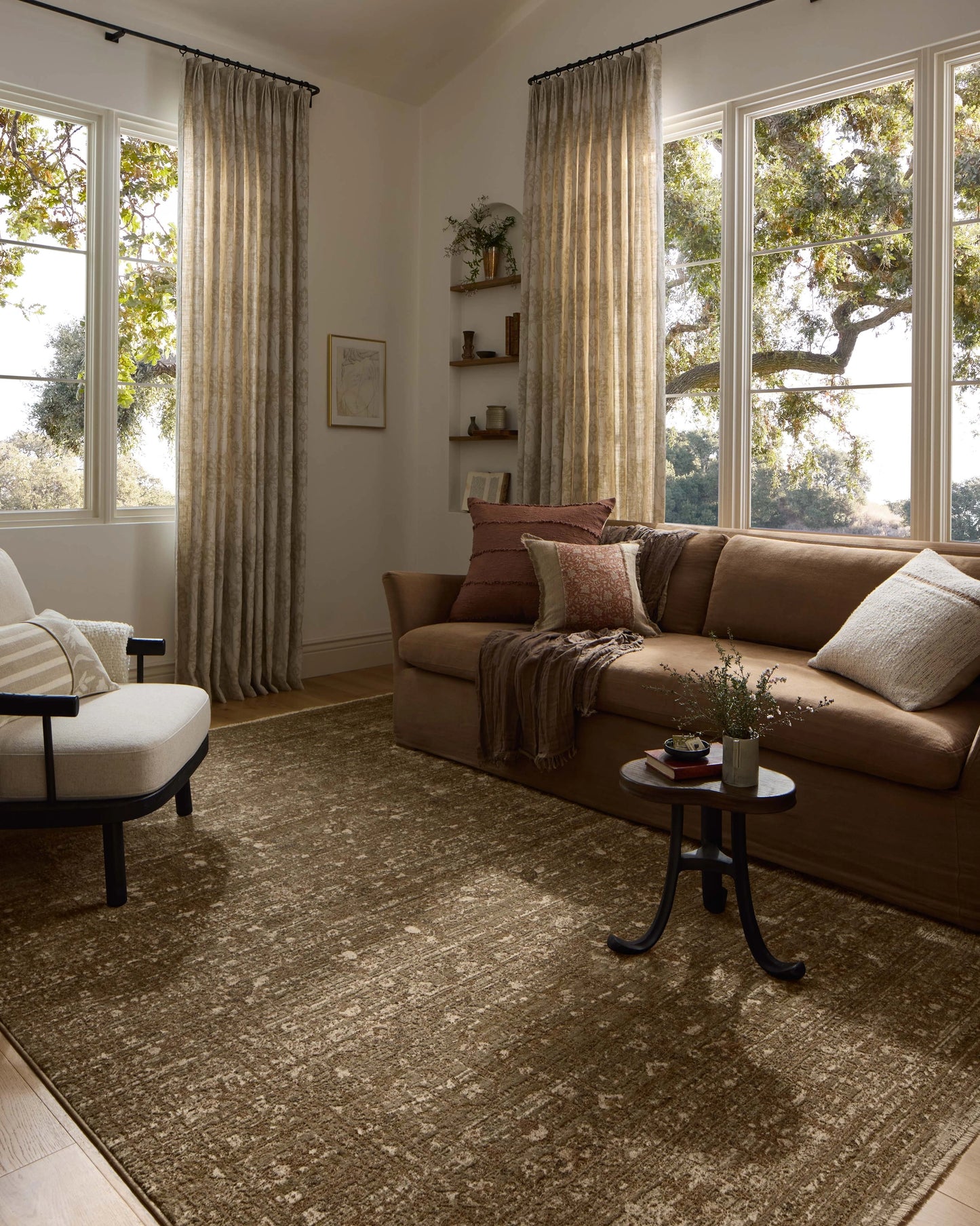 Loloi Haywood Sage / Brown 5'-3" x 7'-7" Area Rug