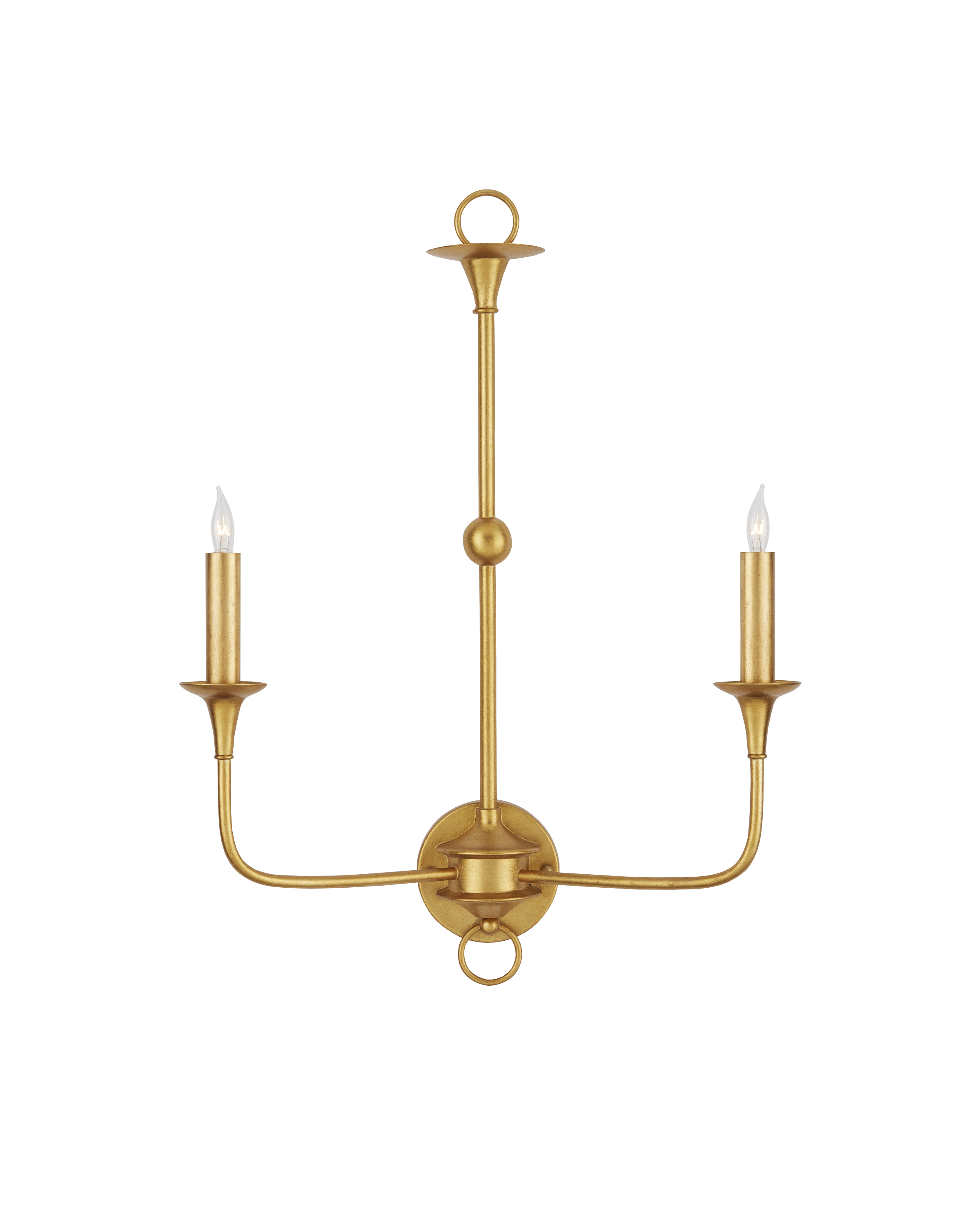 Nottaway Gold Double-Light Wall Sconce - Thumbnail 2