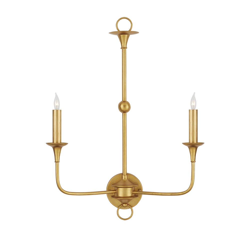 Nottaway Gold Double-Light Wall Sconce
