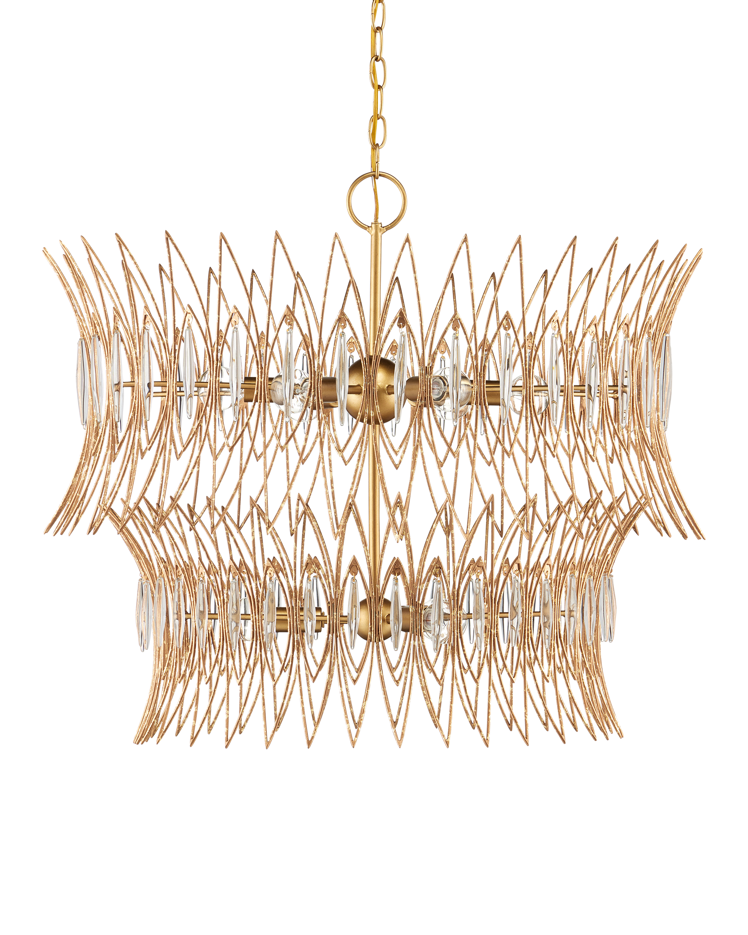 Marquise Medium Gold Chandelier - Thumbnail 2