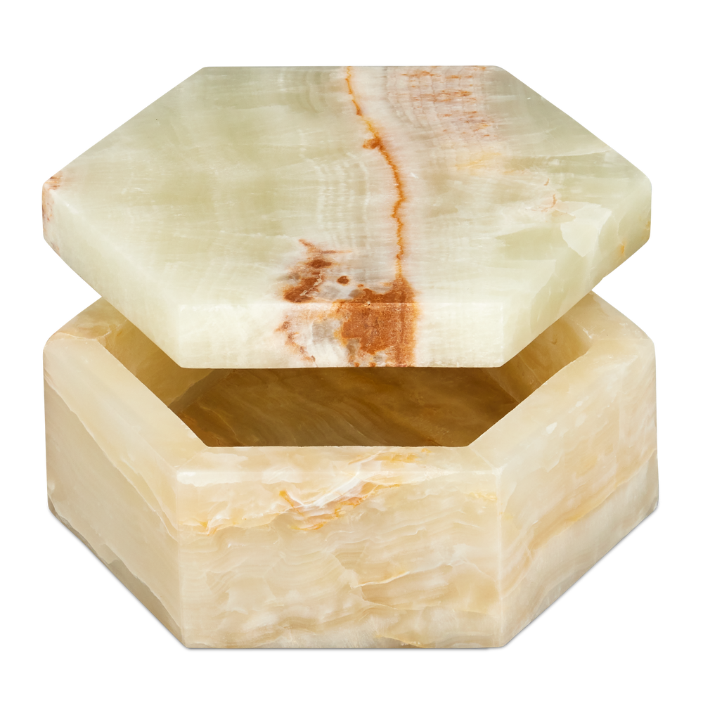 
                      
                        Arco Green Onyx Hexagon Box.
                      
                    
