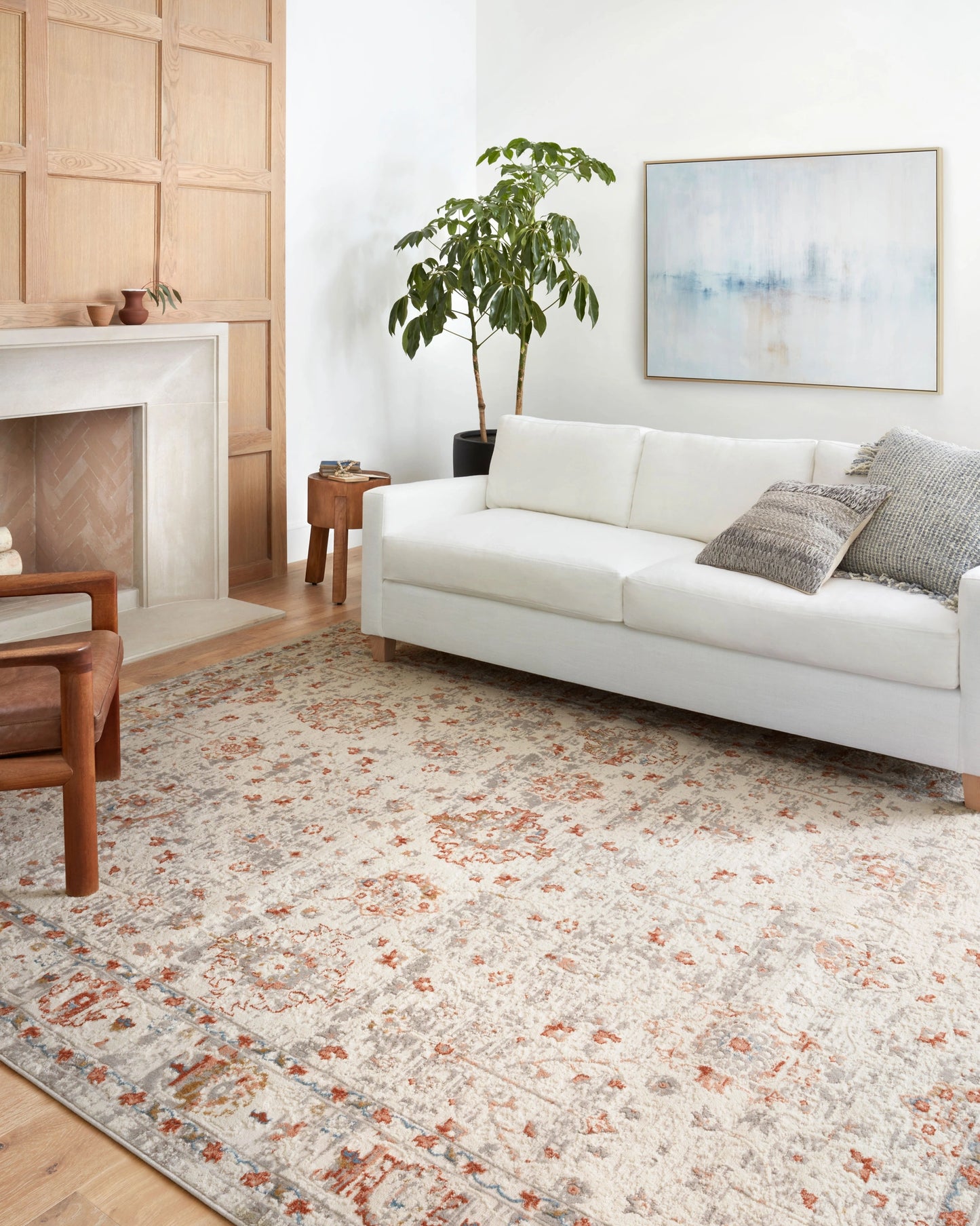 Loloi Estelle Ivory / Rust 2'-0" x 3'-0" Accent Rug