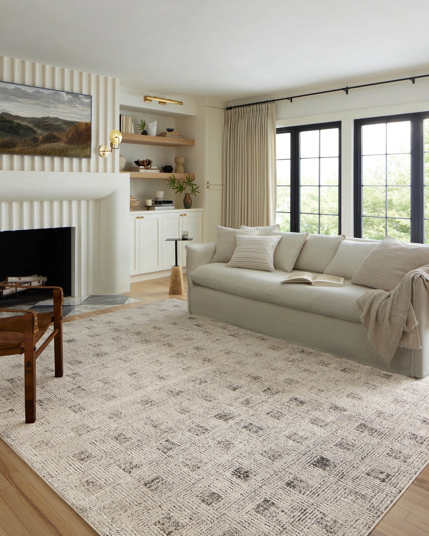 Loloi Kamala Grey / Graphite 2'-7" x 12'-0" Runner Rug
